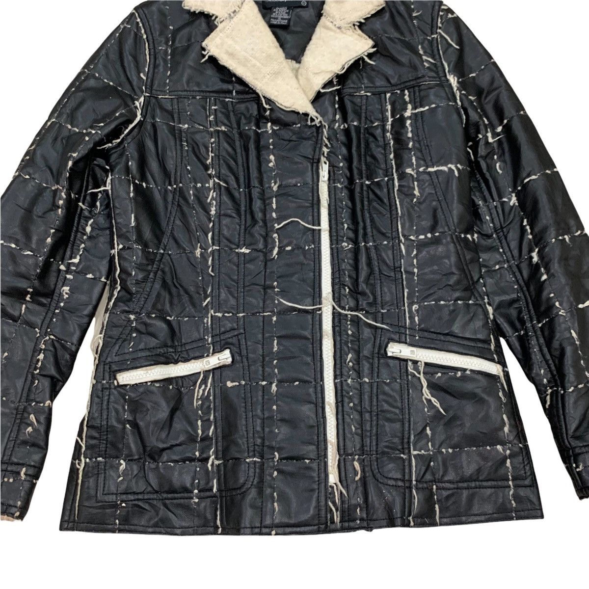 Diesel 🇮🇹 DIESEL PVC Zipper Jacket Made In Italy Size S / US 4 / IT 40 - 3 Thumbnail