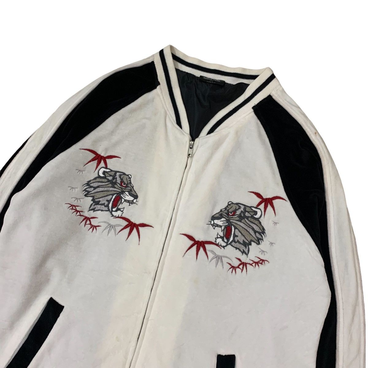Sukajan Embroidery Tiger Velvet Jacket