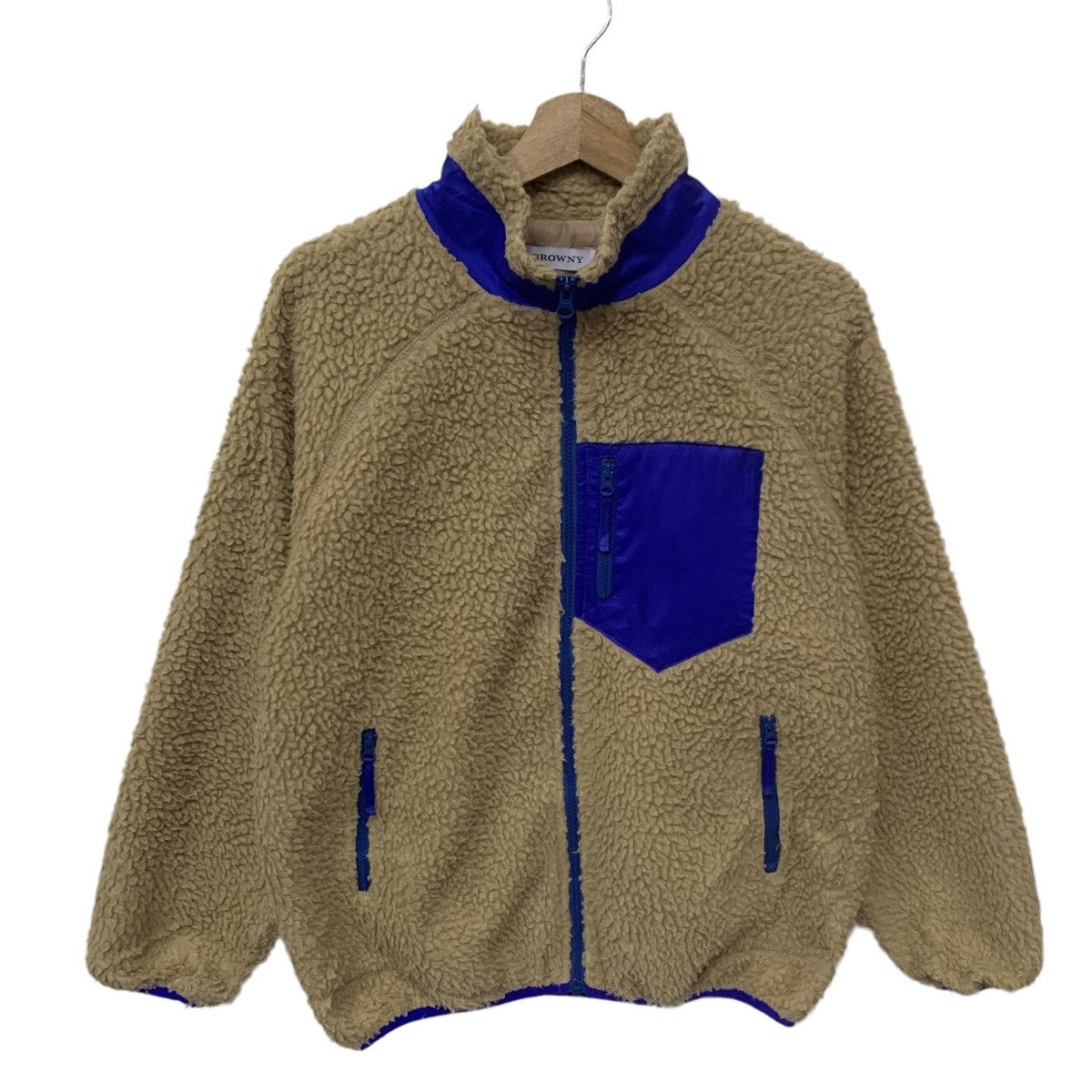 Japanese Brand × Vintage Browny Deep Pile Fleece Jacket Size US S / EU 44-46 / 1 - 1 Thumbnail