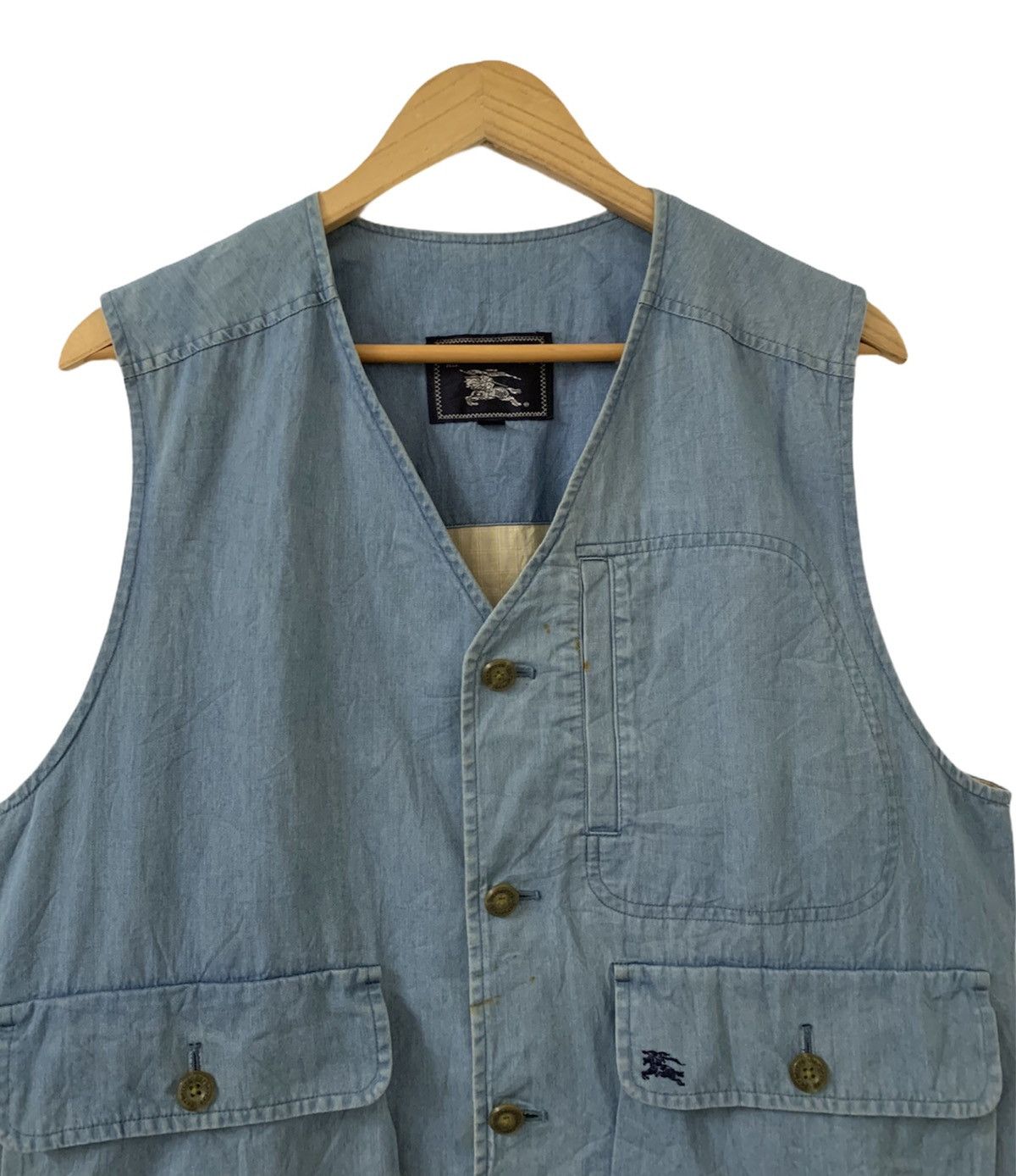Burberry × Vintage BURBERRYS Sleeveless Vest Jacket Size US L / EU 52-54 / 3 - 2 Thumbnail