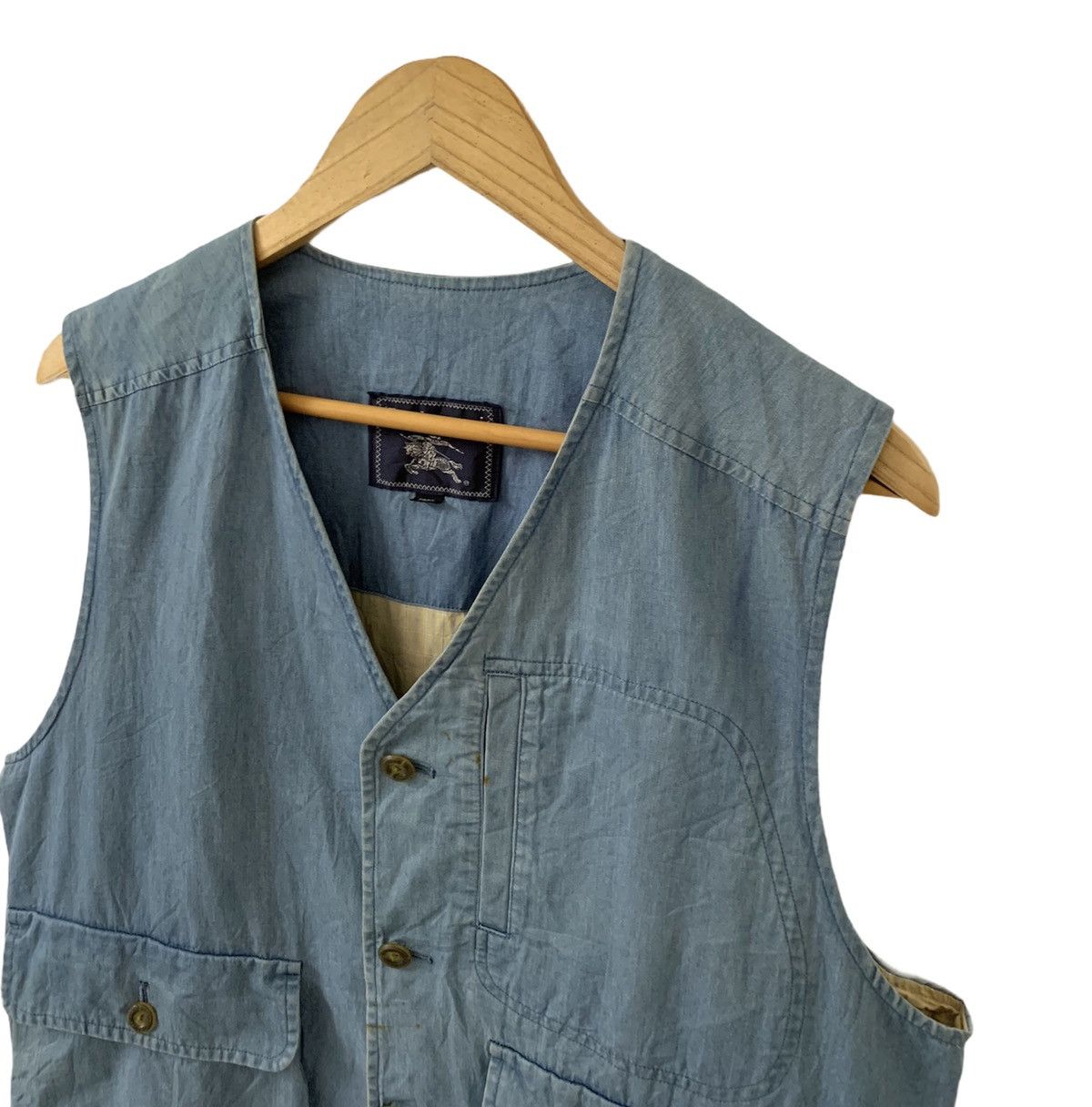 Burberry × Vintage BURBERRYS Sleeveless Vest Jacket Size US L / EU 52-54 / 3 - 4 Thumbnail
