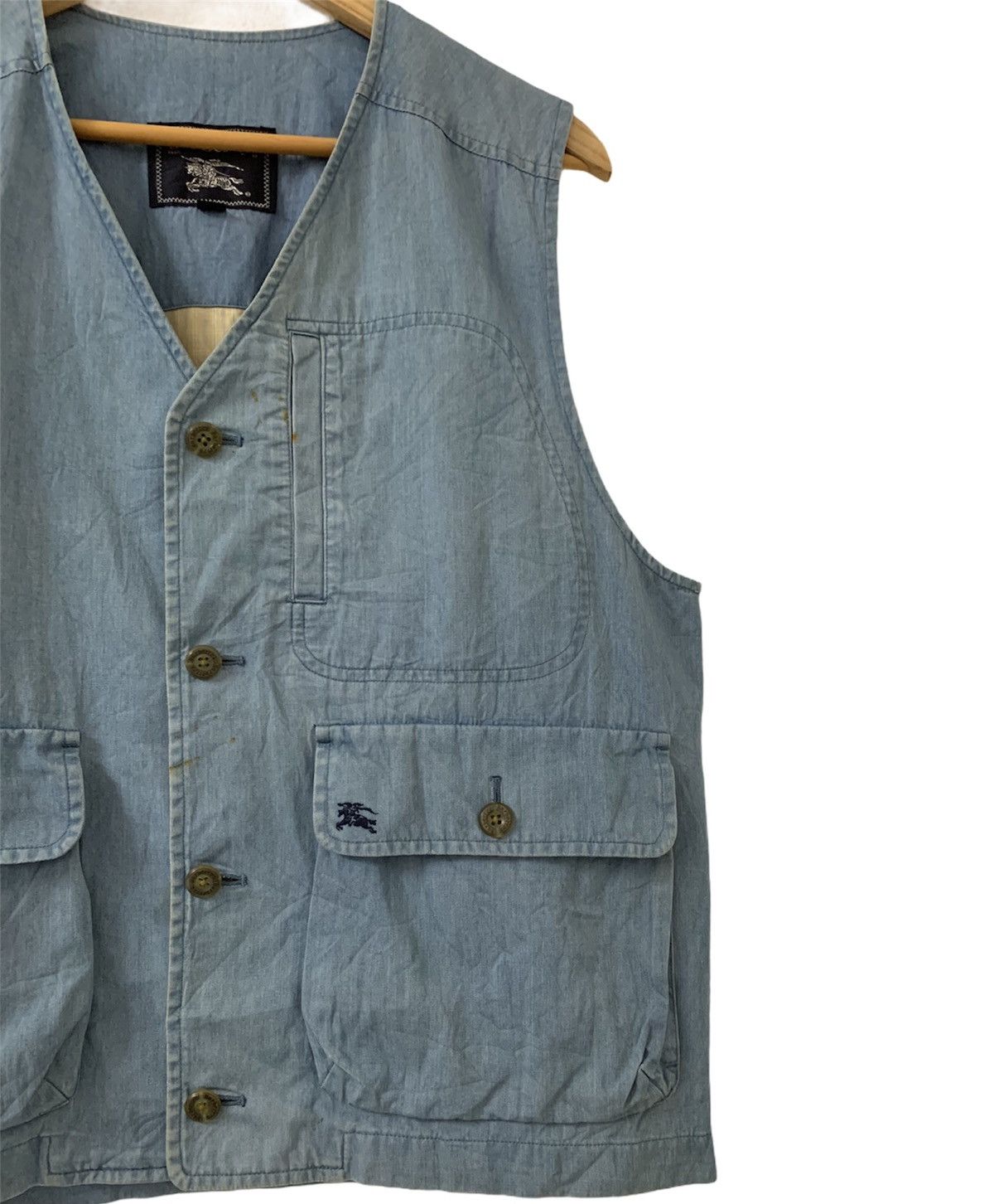 Burberry × Vintage BURBERRYS Sleeveless Vest Jacket Size US L / EU 52-54 / 3 - 3 Thumbnail
