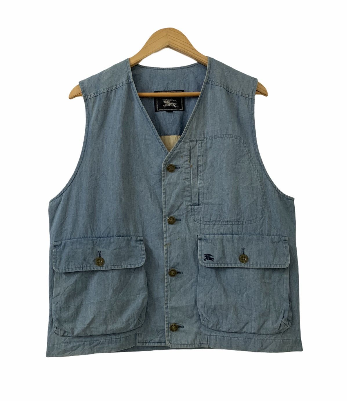 Burberry × Vintage BURBERRYS Sleeveless Vest Jacket Size US L / EU 52-54 / 3 - 1 Thumbnail