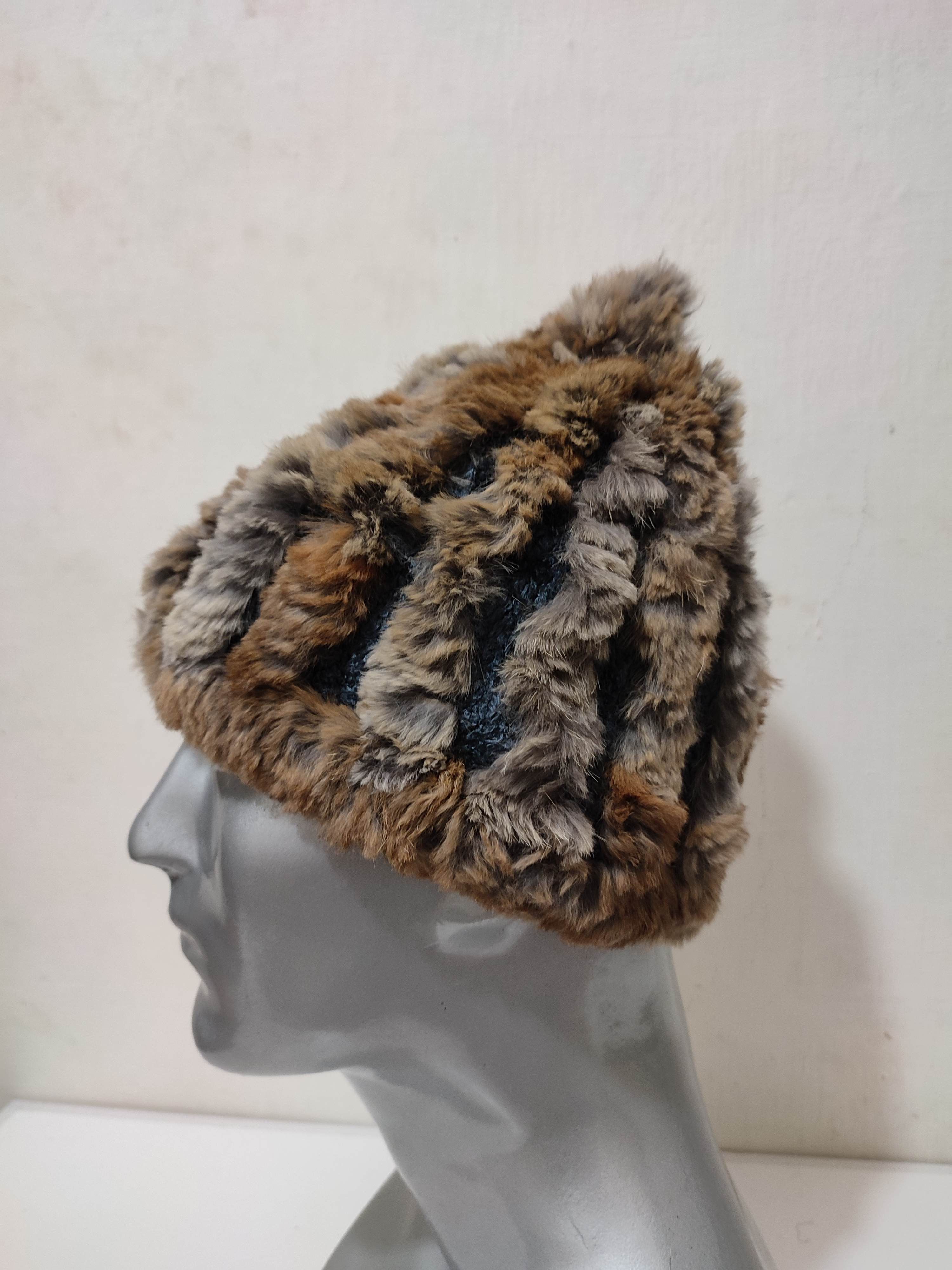 image of Mink Fur Coat x Winter Session Unknown Fur Beanie Hats in Mix, Men's