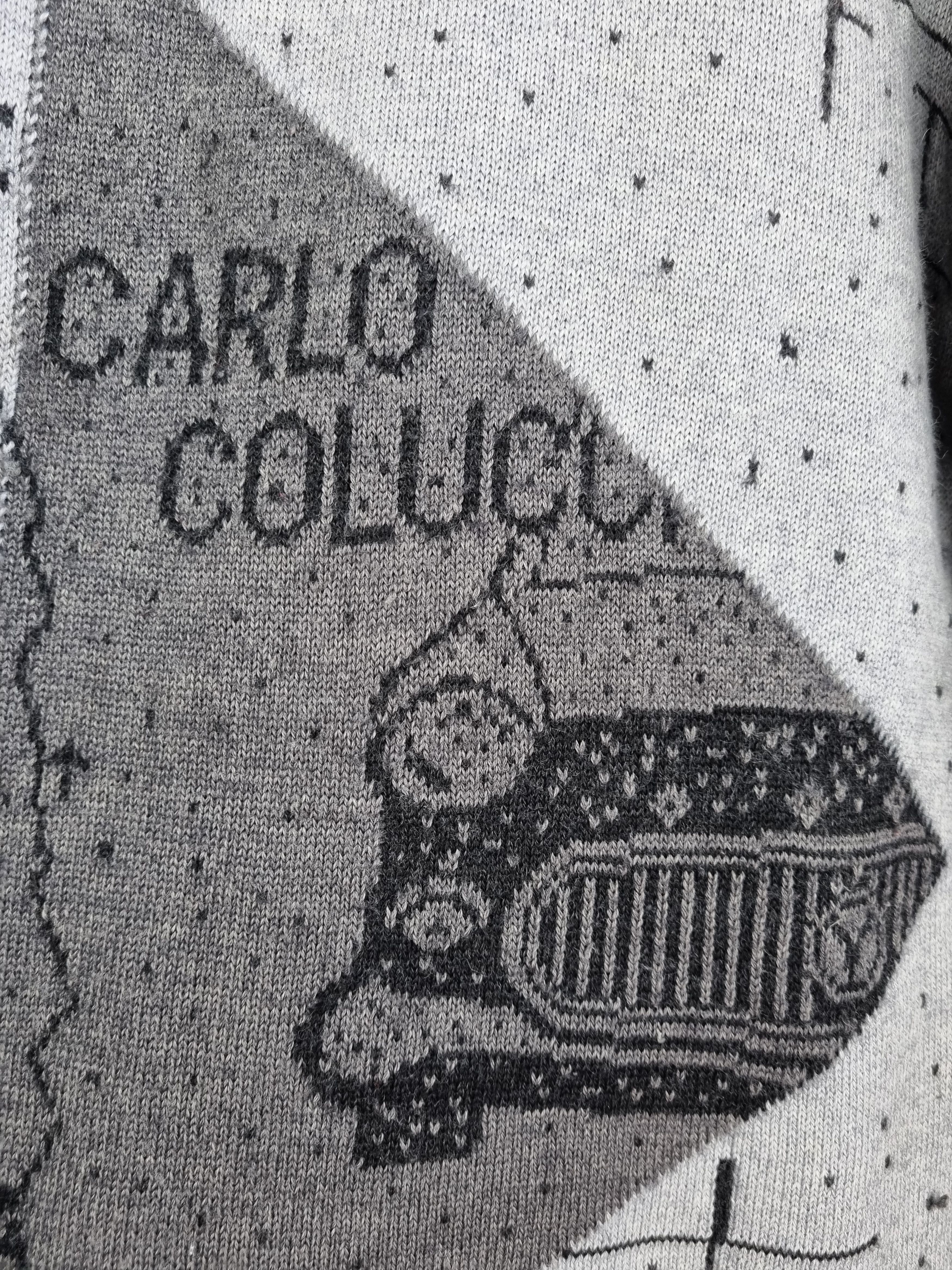 Carlo Colucci 90s Carlo Colucci Rare Knitted Italy Map Sweater Size US S / EU 44-46 / 1 - 6 Thumbnail
