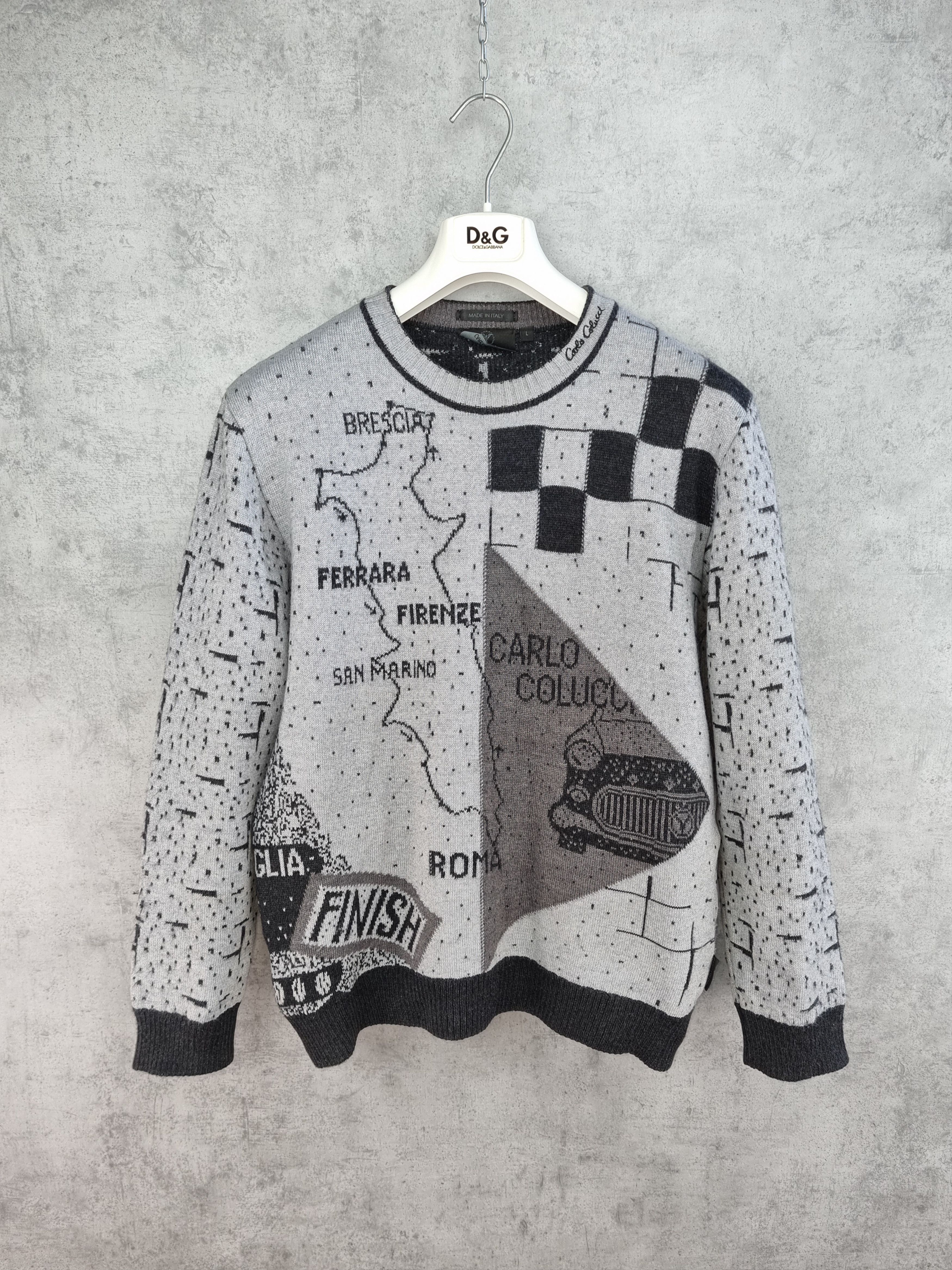 Carlo Colucci 90s Carlo Colucci Rare Knitted Italy Map Sweater Size US S / EU 44-46 / 1 - 1 Thumbnail