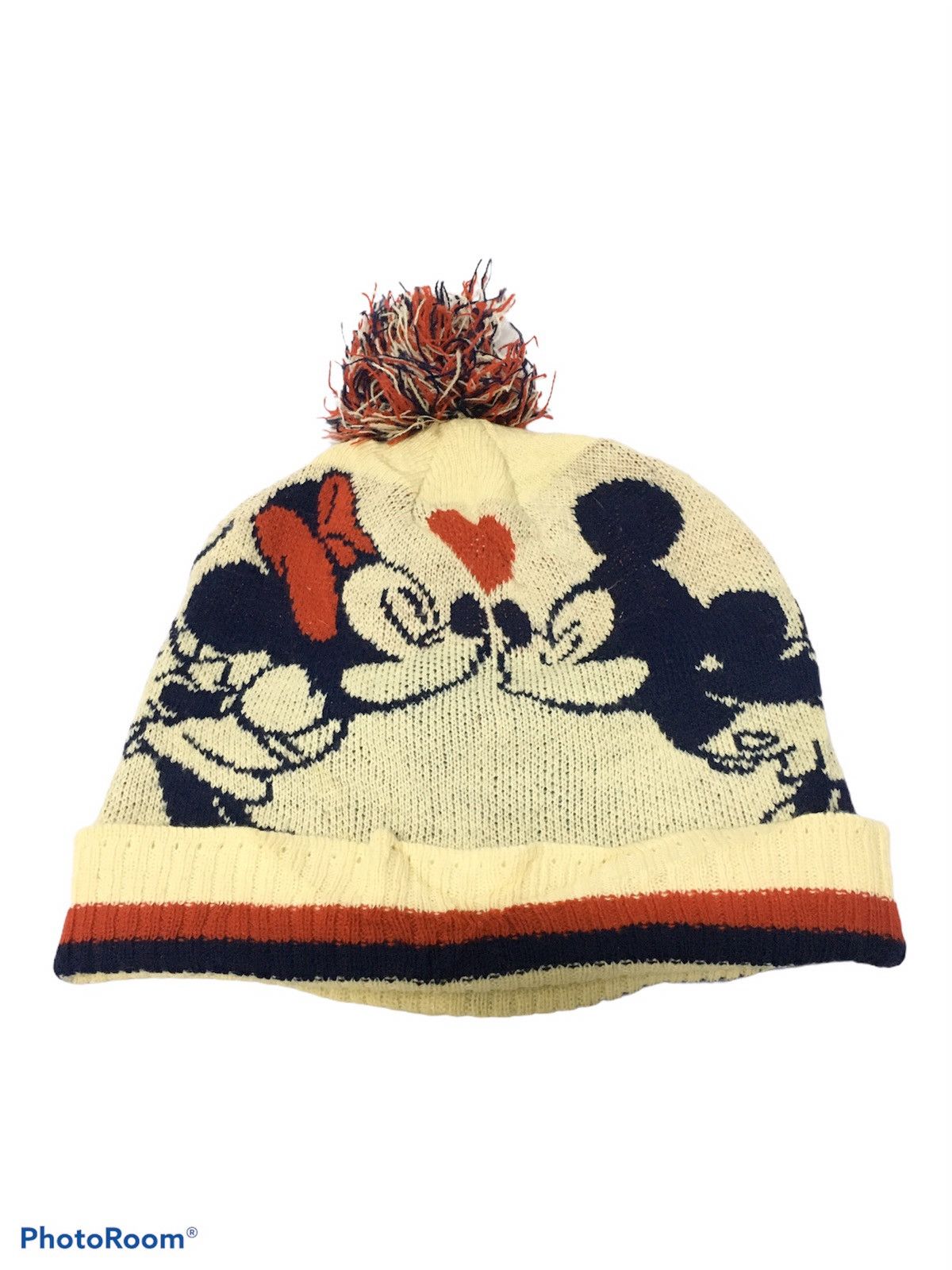 Disney Vintage Mickey Mouse Fall In Love Beanie Size ONE SIZE - 1 Thumbnail