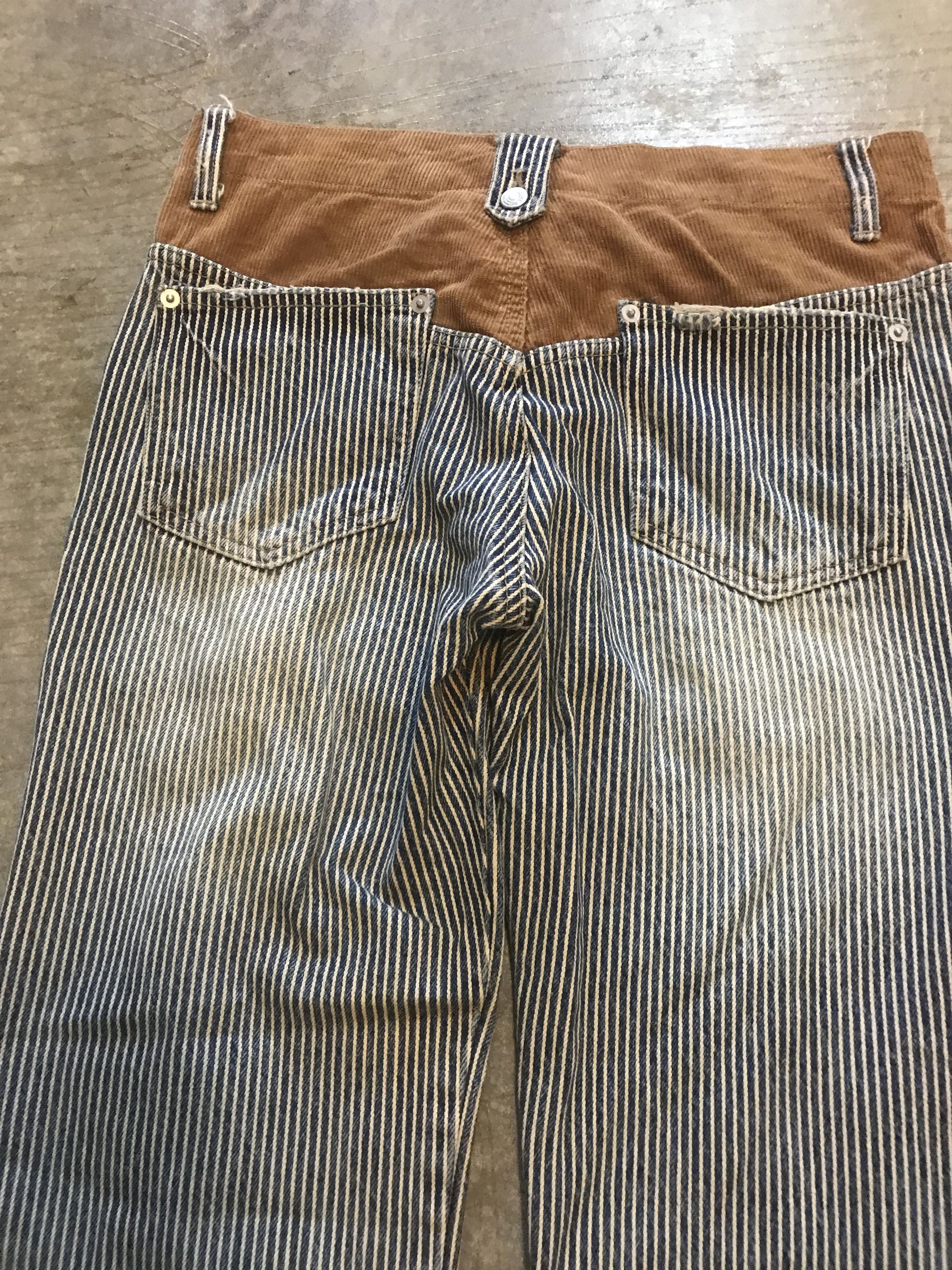 20471120 × Beauty Beast × Japanese Brand Love Boat Hickory corduroy hybrid pants Size 30" / US 8 / IT 44 - 8 Thumbnail