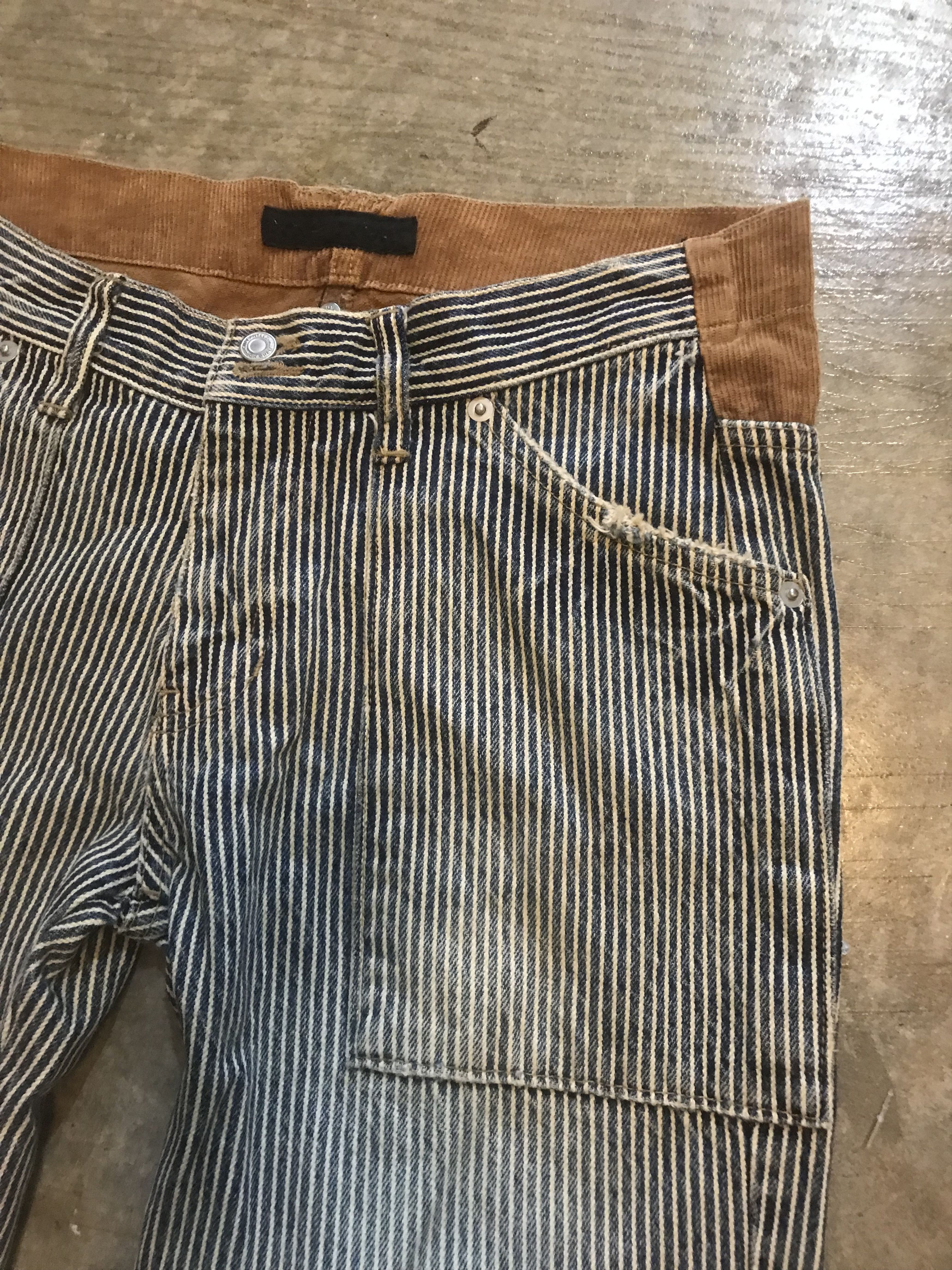 20471120 × Beauty Beast × Japanese Brand Love Boat Hickory corduroy hybrid pants Size 30" / US 8 / IT 44 - 4 Thumbnail