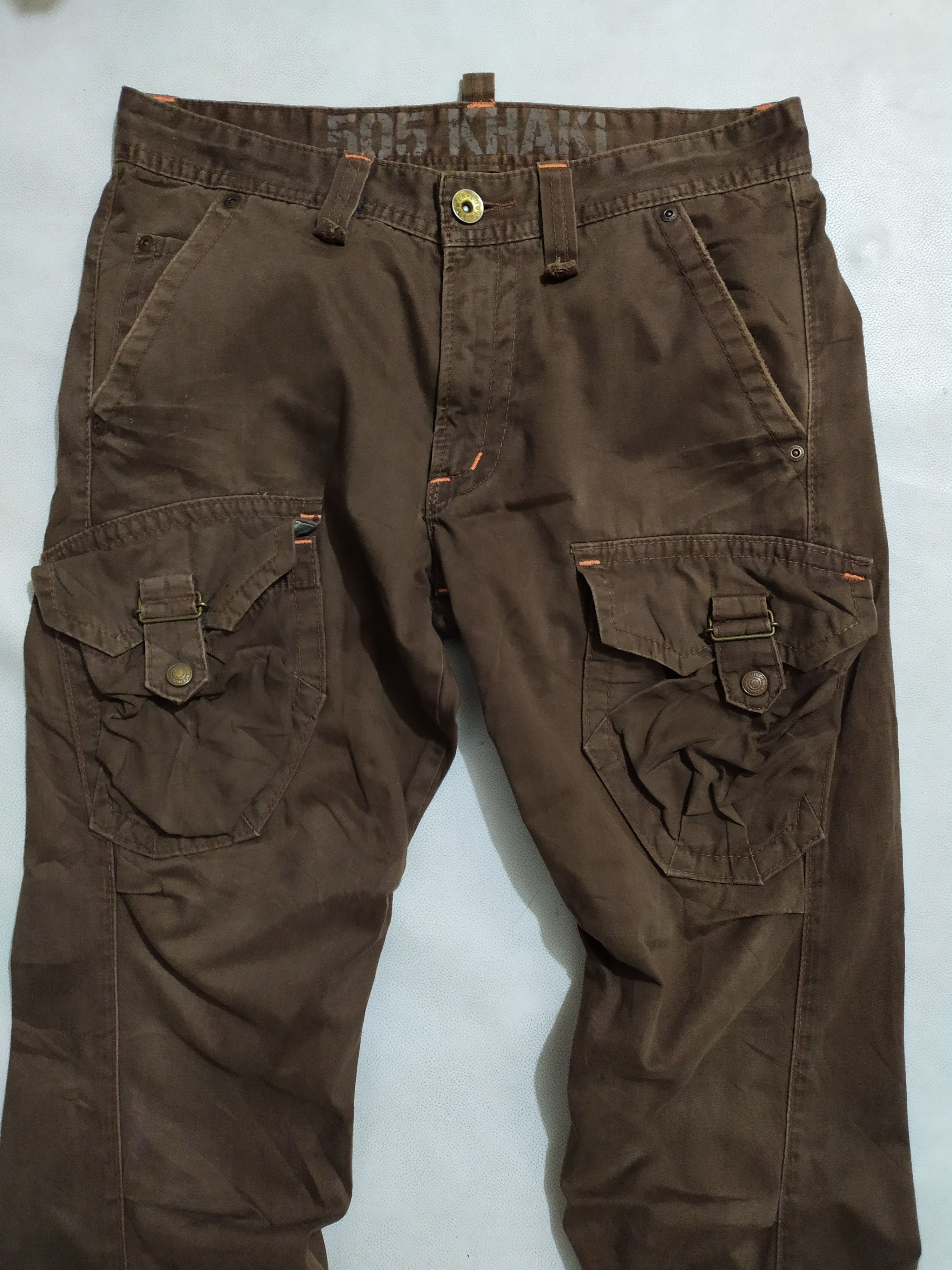 Edwin 🔥Edwin 505 Pants bush Cargo Multi pocket Flare Size US 31 - 2 Thumbnail