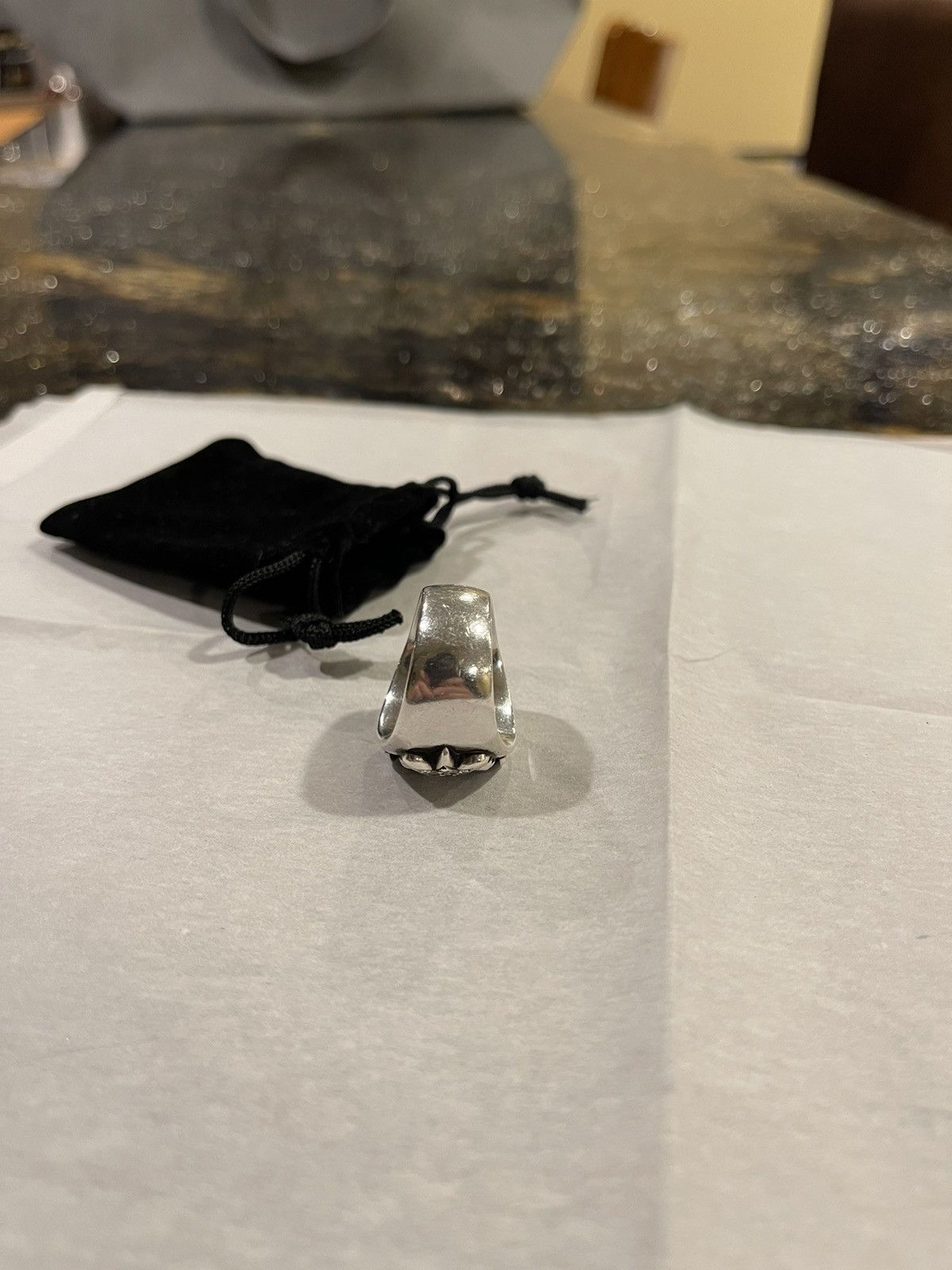 Chrome Hearts Chrome Hearts Factory Diamond Keeper Silver Ring Size ONE SIZE - 7 Thumbnail