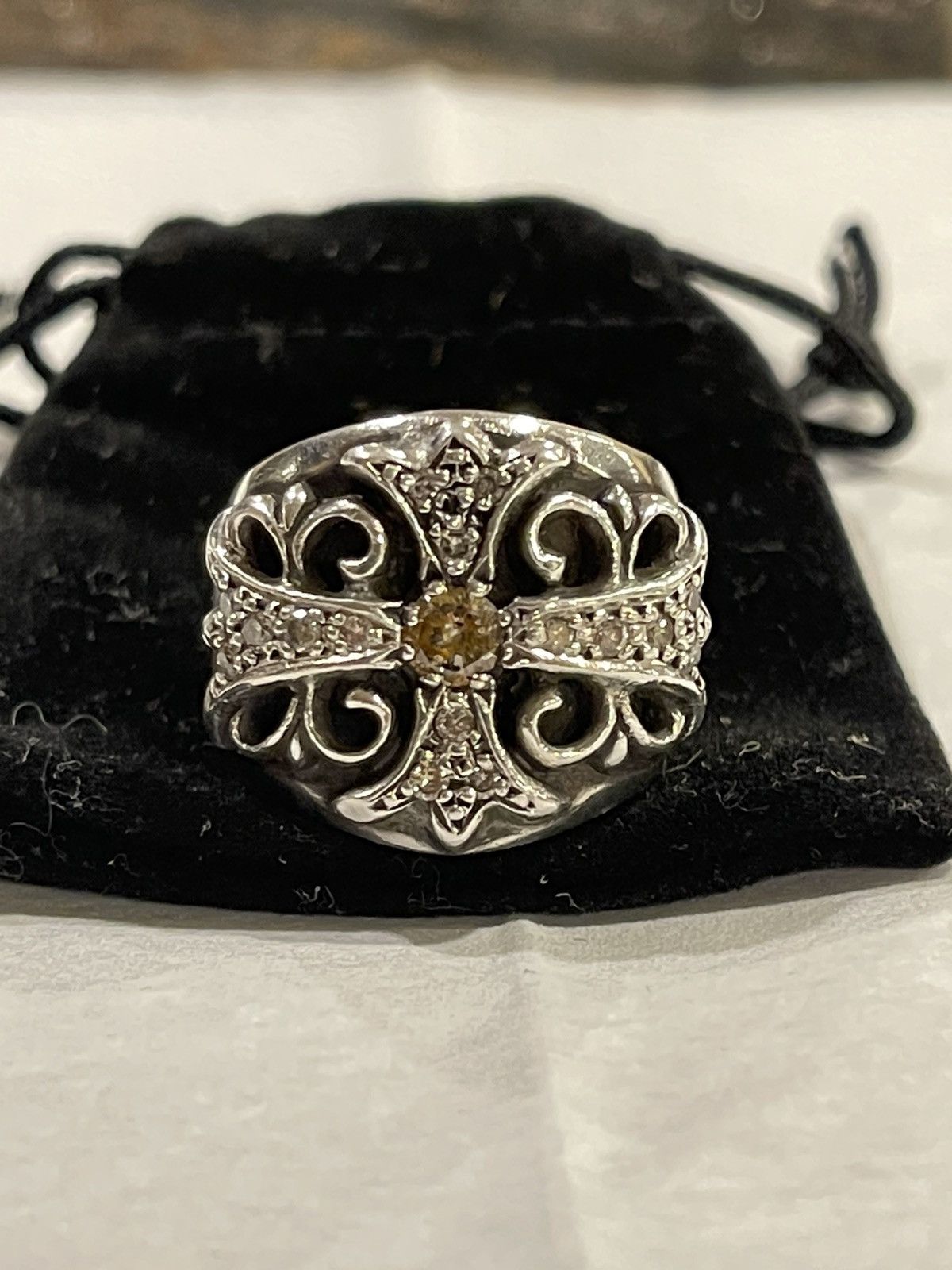 Chrome Hearts Chrome Hearts Factory Diamond Keeper Silver Ring Size ONE SIZE - 1 Thumbnail