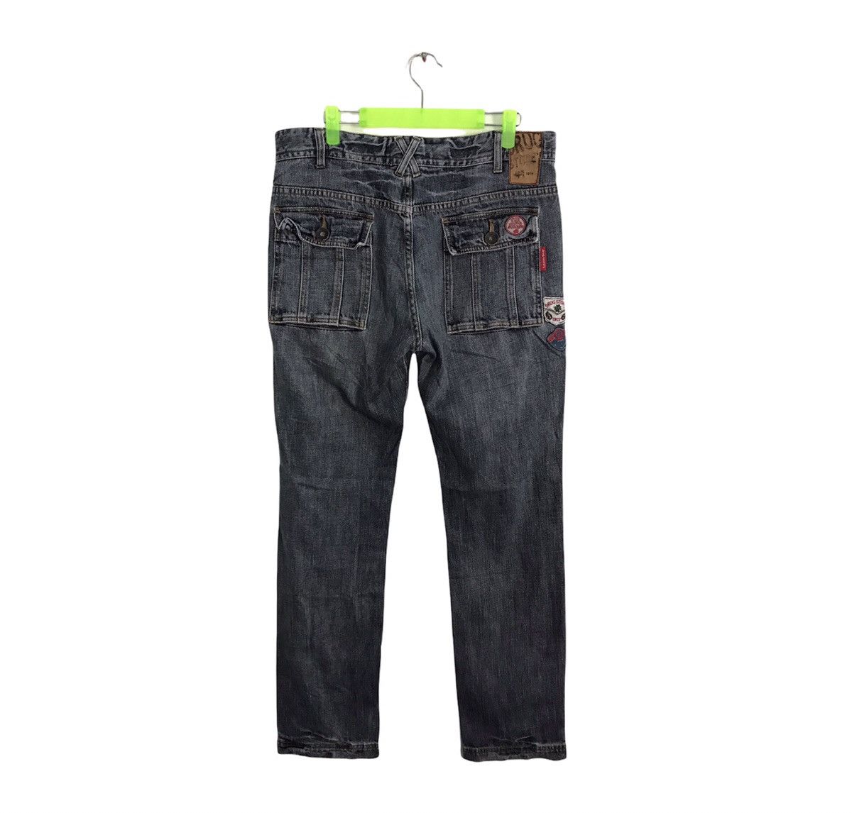 Japanese Brand × Vintage Drug Store Distressed Denim Indigo Slim Fit Cut Bushpant Size US 32 / EU 48 - 2 Thumbnail