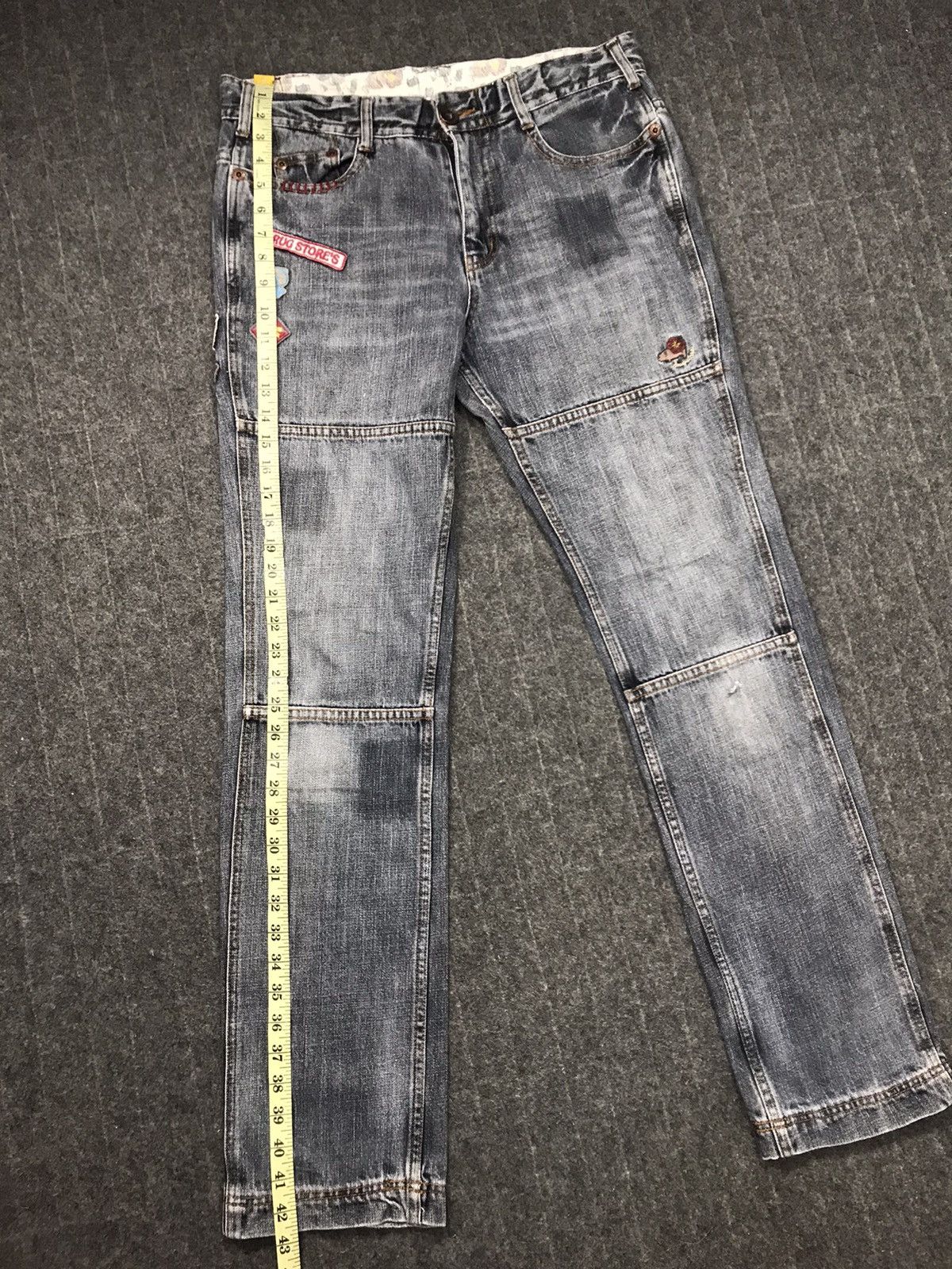 Japanese Brand × Vintage Drug Store Distressed Denim Indigo Slim Fit Cut Bushpant Size US 32 / EU 48 - 8 Thumbnail