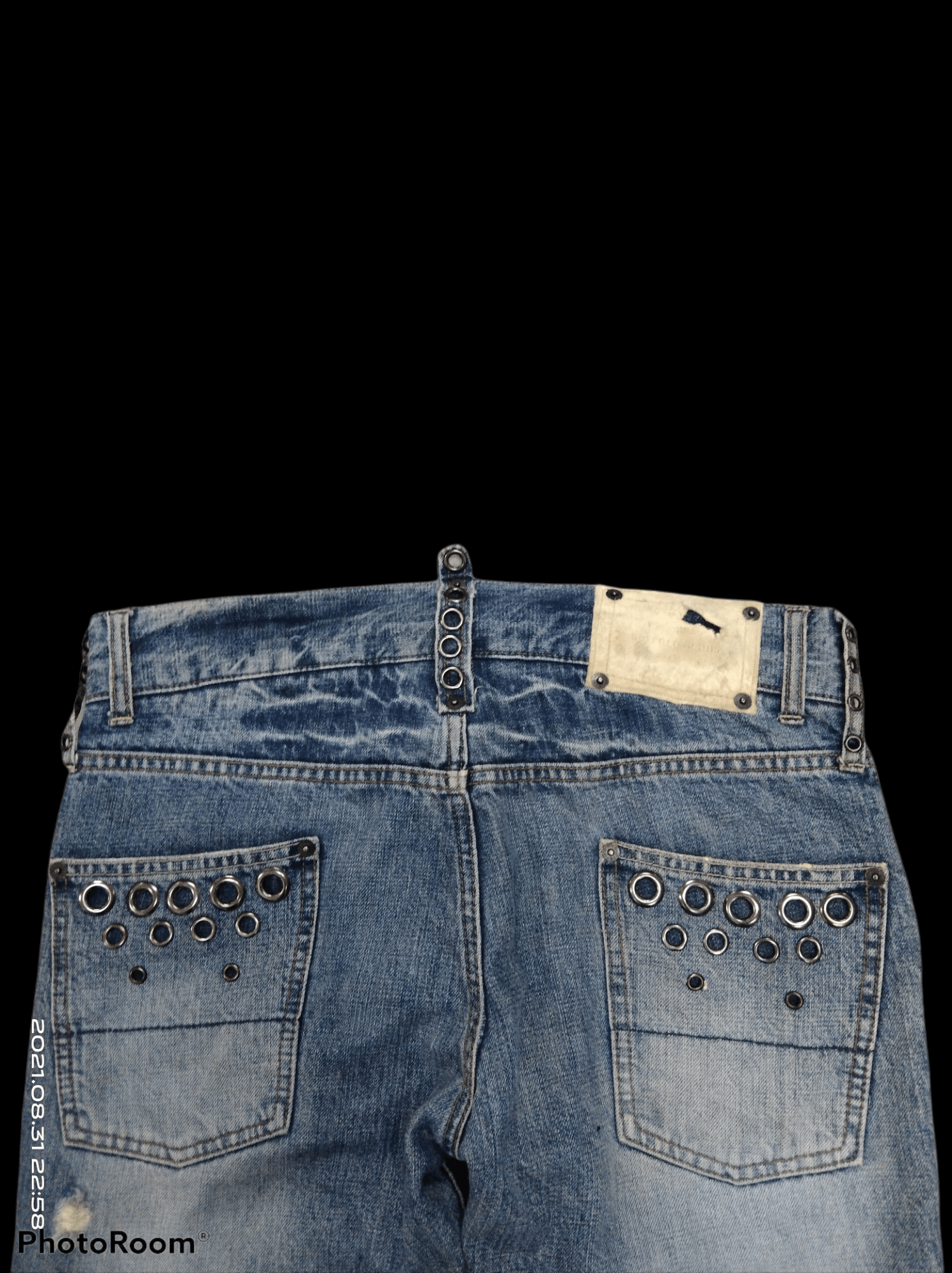 Seditionaries DiSTRESSED JAPANESE BRAND BUFFALO JEANS STUDDED DENIM PANTS Size US 32 / EU 48 - 4 Thumbnail