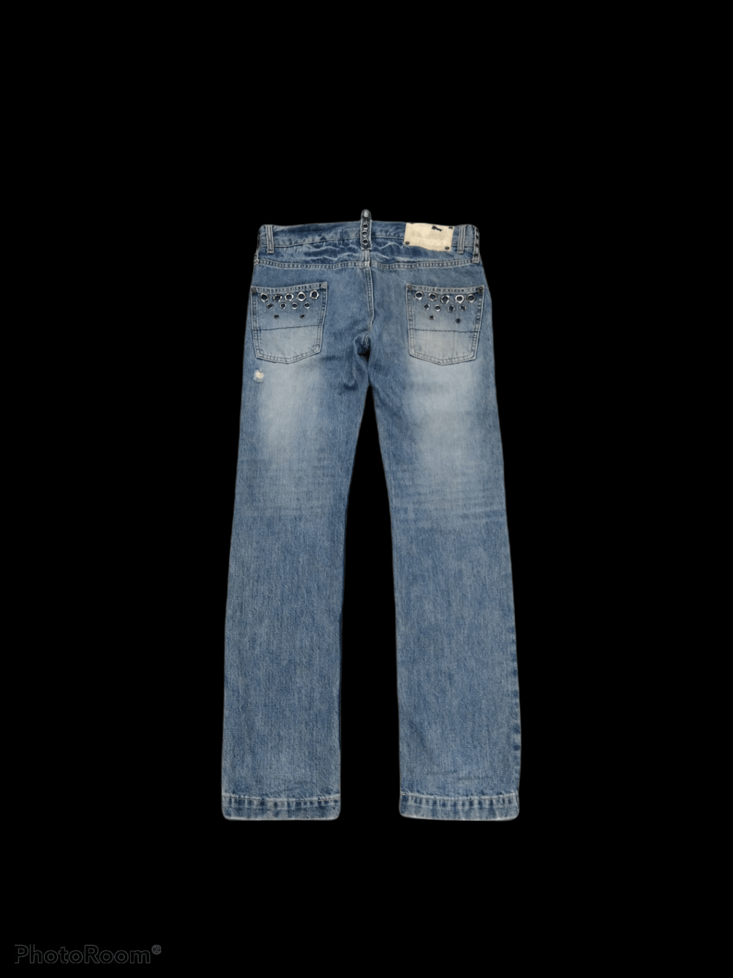 Seditionaries DiSTRESSED JAPANESE BRAND BUFFALO JEANS STUDDED DENIM PANTS Size US 32 / EU 48 - 2 Thumbnail