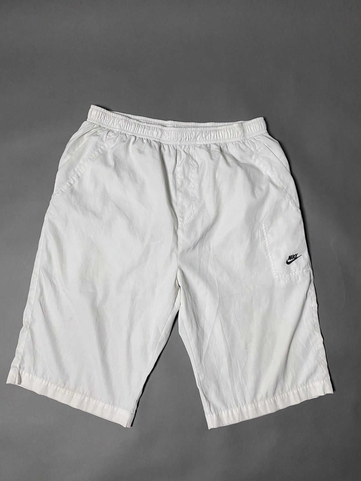 Nike × Vintage Nike TN vintage white shorts track pants small logo 2000s Size US 30 / EU 46 - 1 Thumbnail
