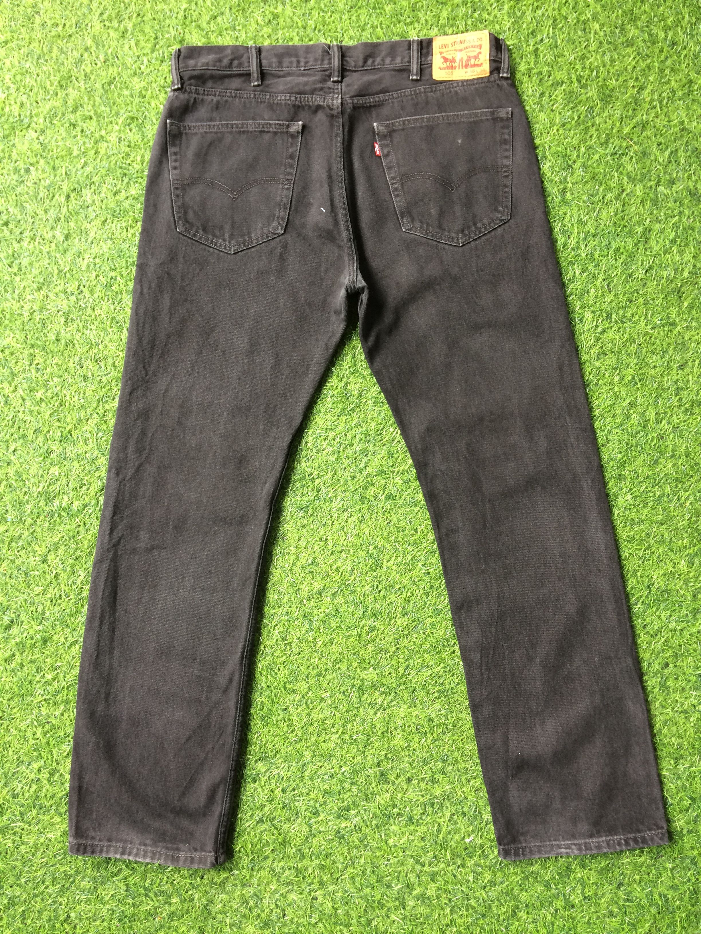 Levi's × Vintage Distressed Levis 505 Black Jeans #B-545 Size US 38 / EU 54 - 2 Thumbnail