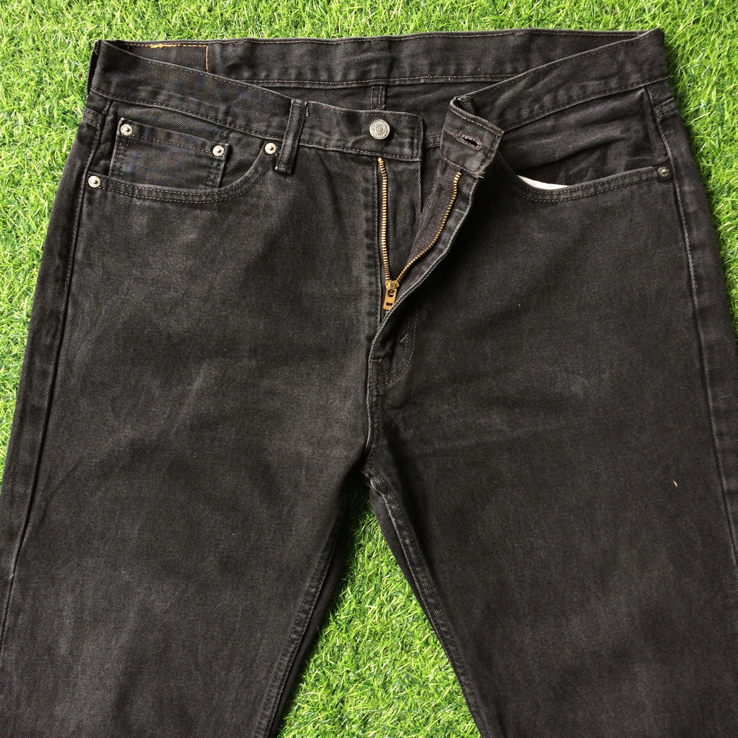 Levi's × Vintage Distressed Levis 505 Black Jeans #B-545 Size US 38 / EU 54 - 3 Thumbnail