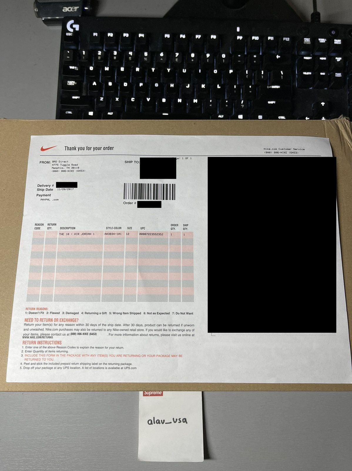 Jordan Brand × Off-White Nike X Off-White Air Jordan 1 Size US 12 / EU 45 - 17 Thumbnail