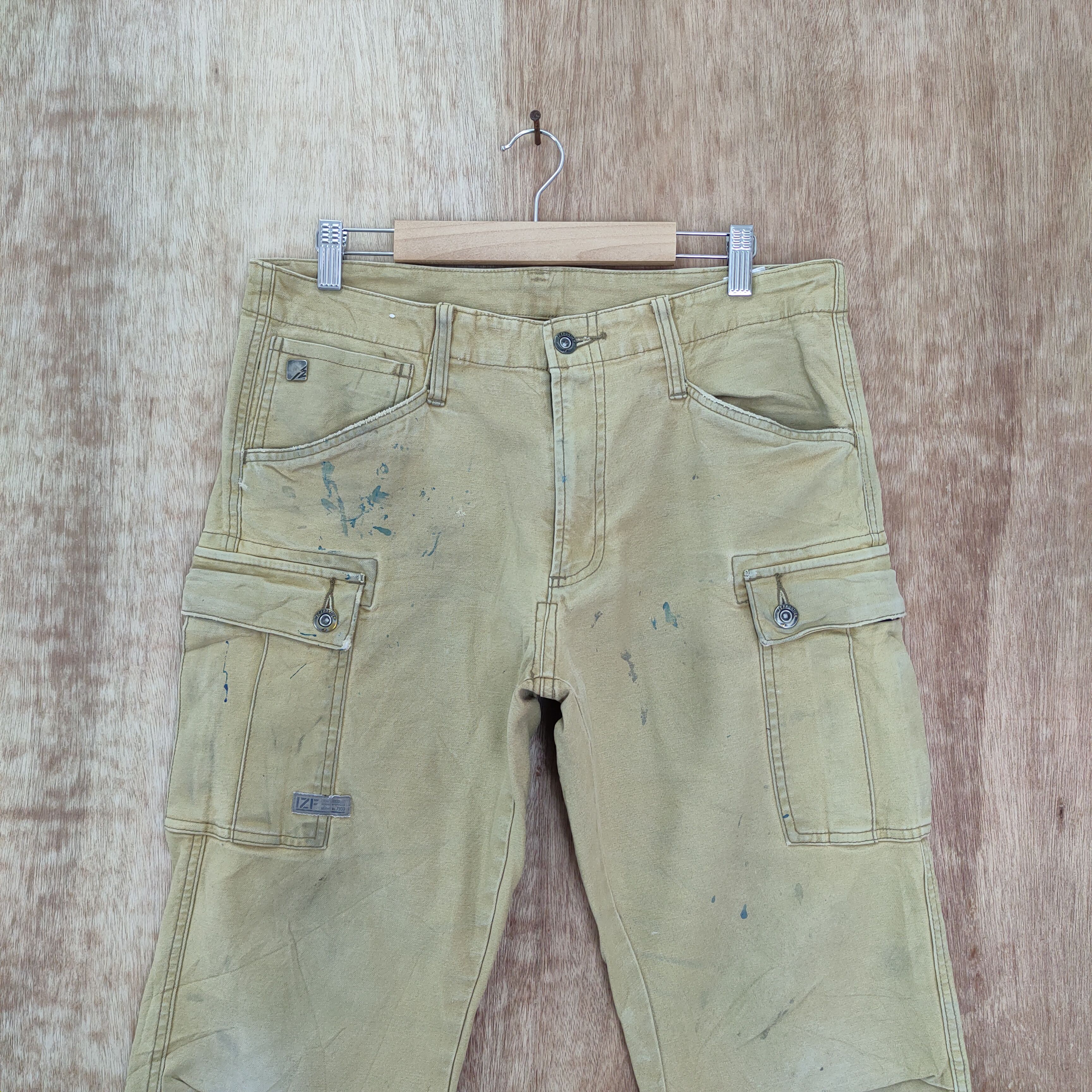 FRONTEER × Vintage VINTAGE IZ FRONTIER FADED PAINT CARGO PANTS Size US 34 / EU 50 - 2 Thumbnail