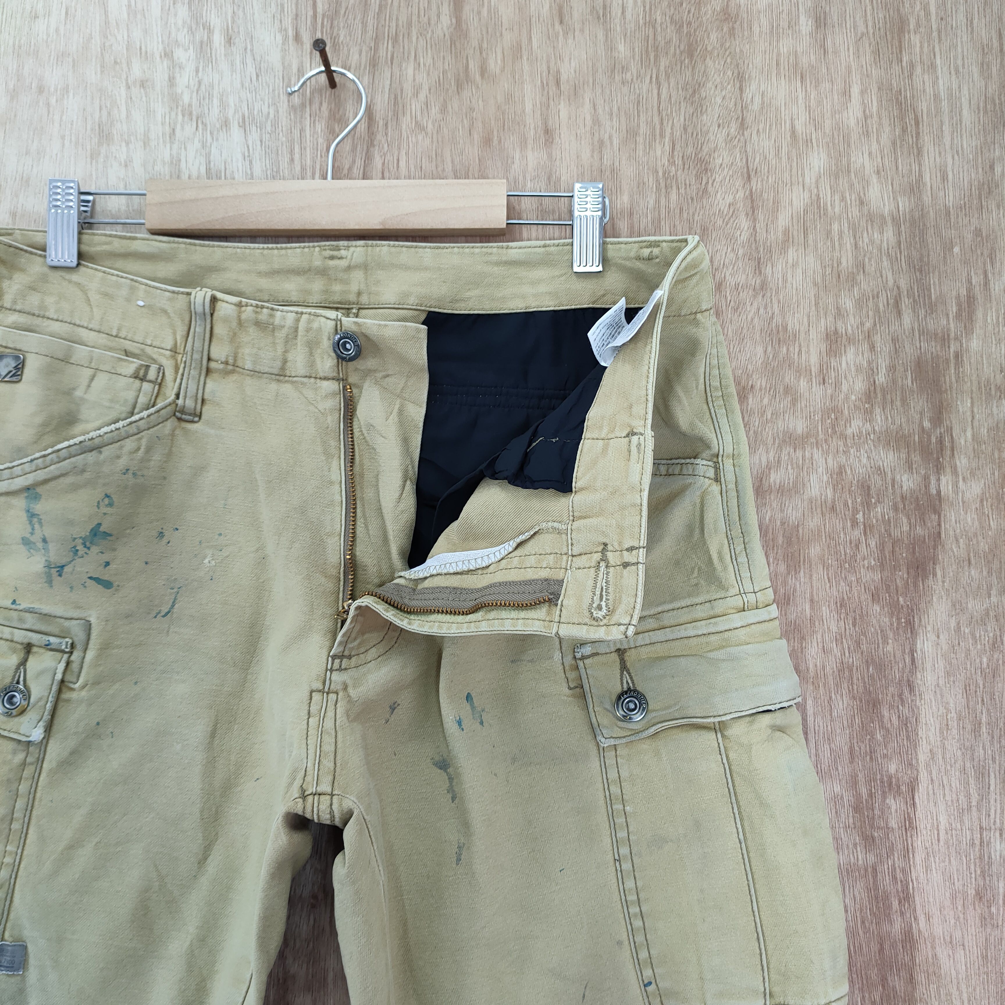 FRONTEER × Vintage VINTAGE IZ FRONTIER FADED PAINT CARGO PANTS Size US 34 / EU 50 - 9 Thumbnail