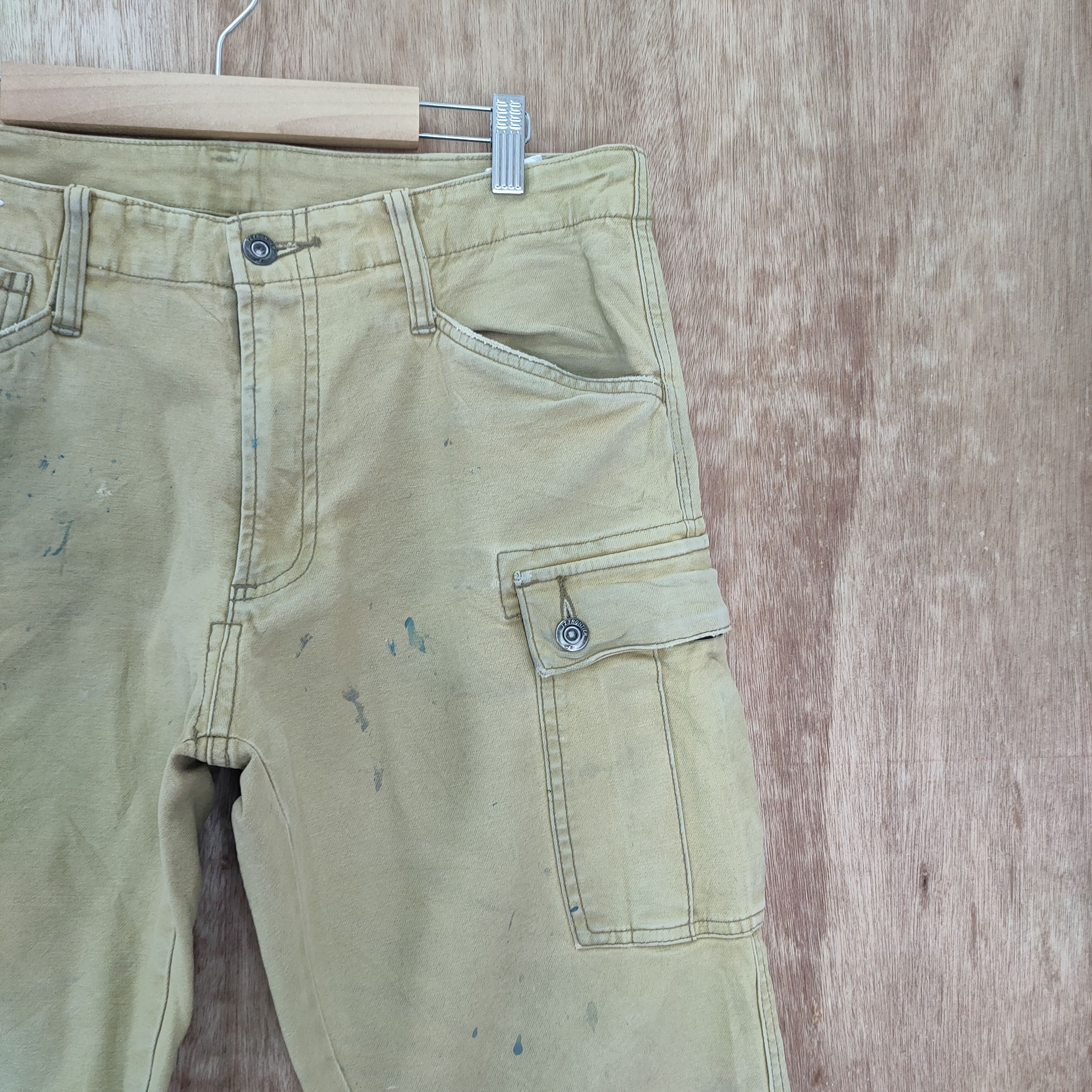 FRONTEER × Vintage VINTAGE IZ FRONTIER FADED PAINT CARGO PANTS Size US 34 / EU 50 - 7 Thumbnail