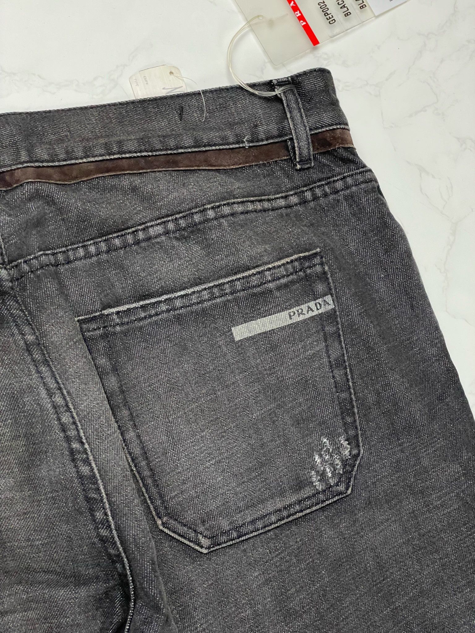 Prada Prada Black Denim Straight Jeans Size US 36 / EU 52 - 14 Thumbnail