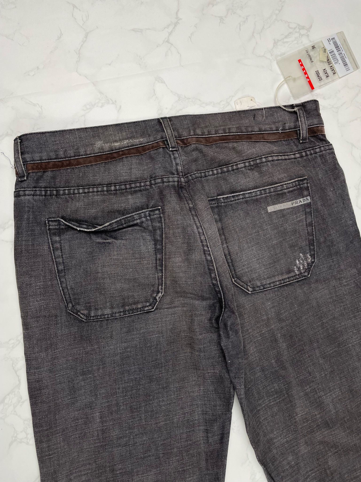 Prada Prada Black Denim Straight Jeans Size US 36 / EU 52 - 13 Thumbnail
