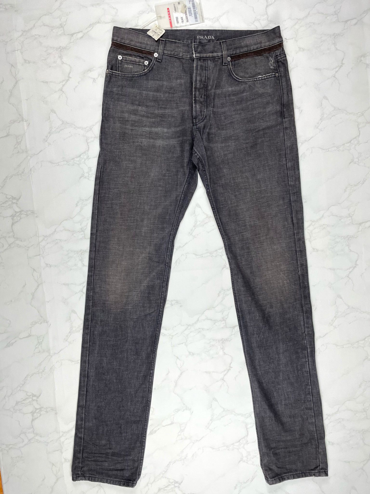 Prada Prada Black Denim Straight Jeans Size US 36 / EU 52 - 1 Thumbnail