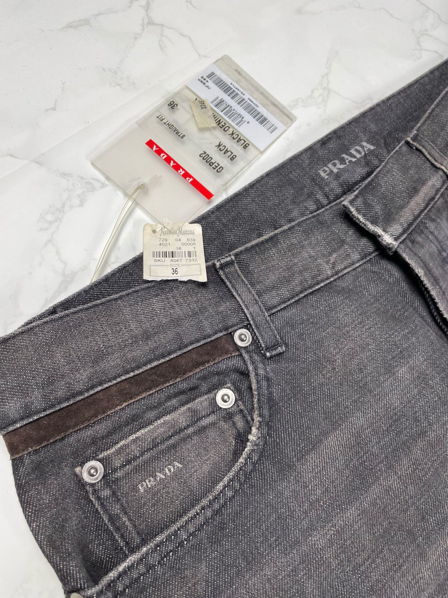 Prada Prada Black Denim Straight Jeans Size US 36 / EU 52 - 9 Thumbnail