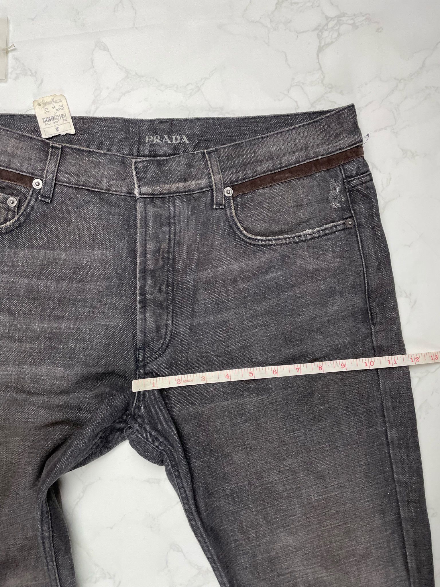 Prada Prada Black Denim Straight Jeans Size US 36 / EU 52 - 4 Thumbnail