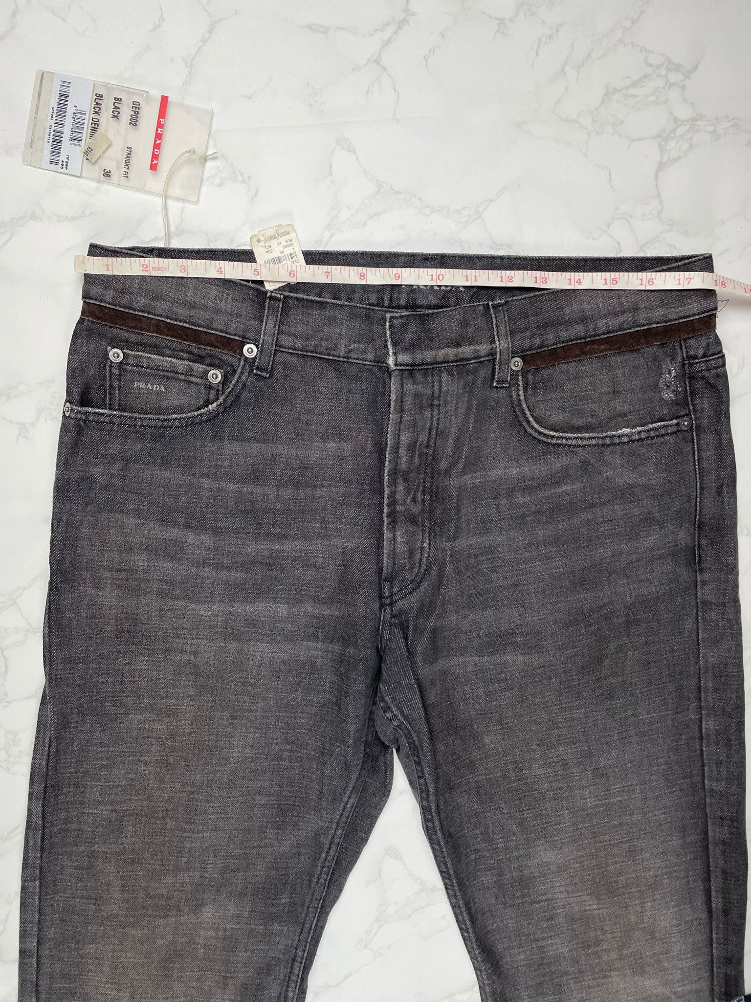 Prada Prada Black Denim Straight Jeans Size US 36 / EU 52 - 3 Thumbnail
