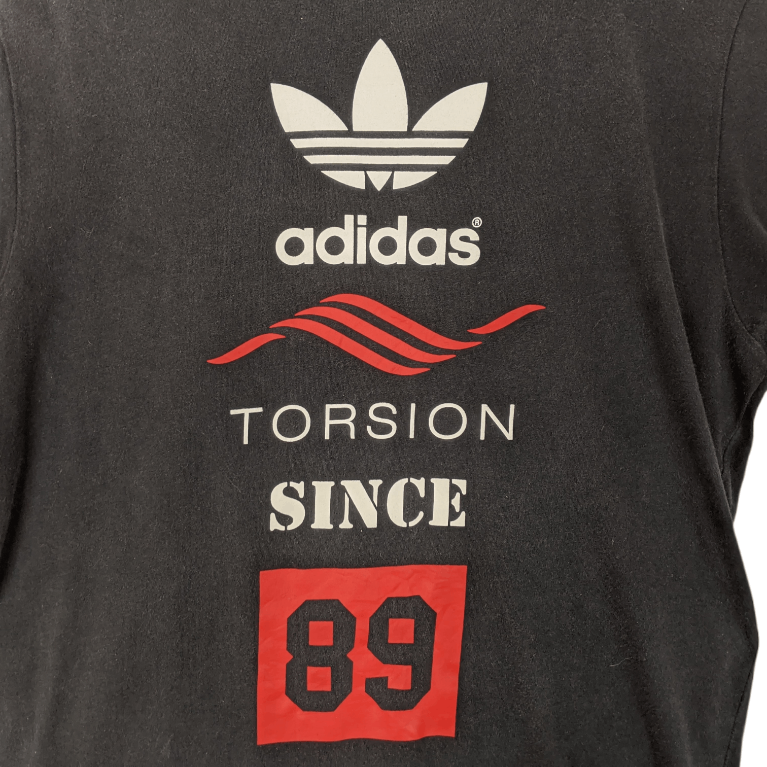 Adidas ADIDAS Trefoil Torsion Big Logo T-Shirt Size US L / EU 52-54 / 3 - 3 Thumbnail