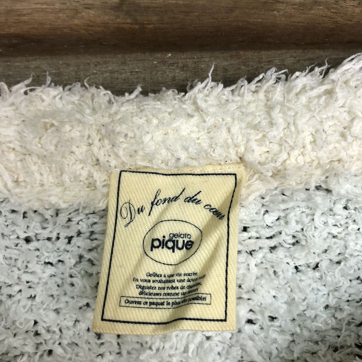 Homespun Knitwear DLL Gelato Pique White fleece shaggy Mohair Knitwear #c1054 Size US XL / EU 56 / 4 - 10 Thumbnail