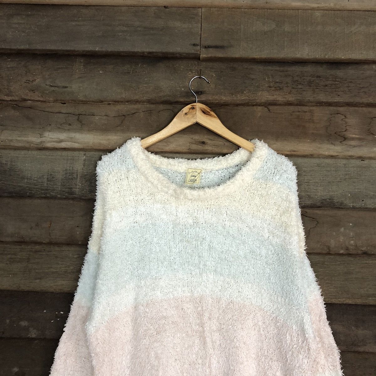 Homespun Knitwear DLL Gelato Pique White fleece shaggy Mohair Knitwear #c1054 Size US XL / EU 56 / 4 - 9 Thumbnail