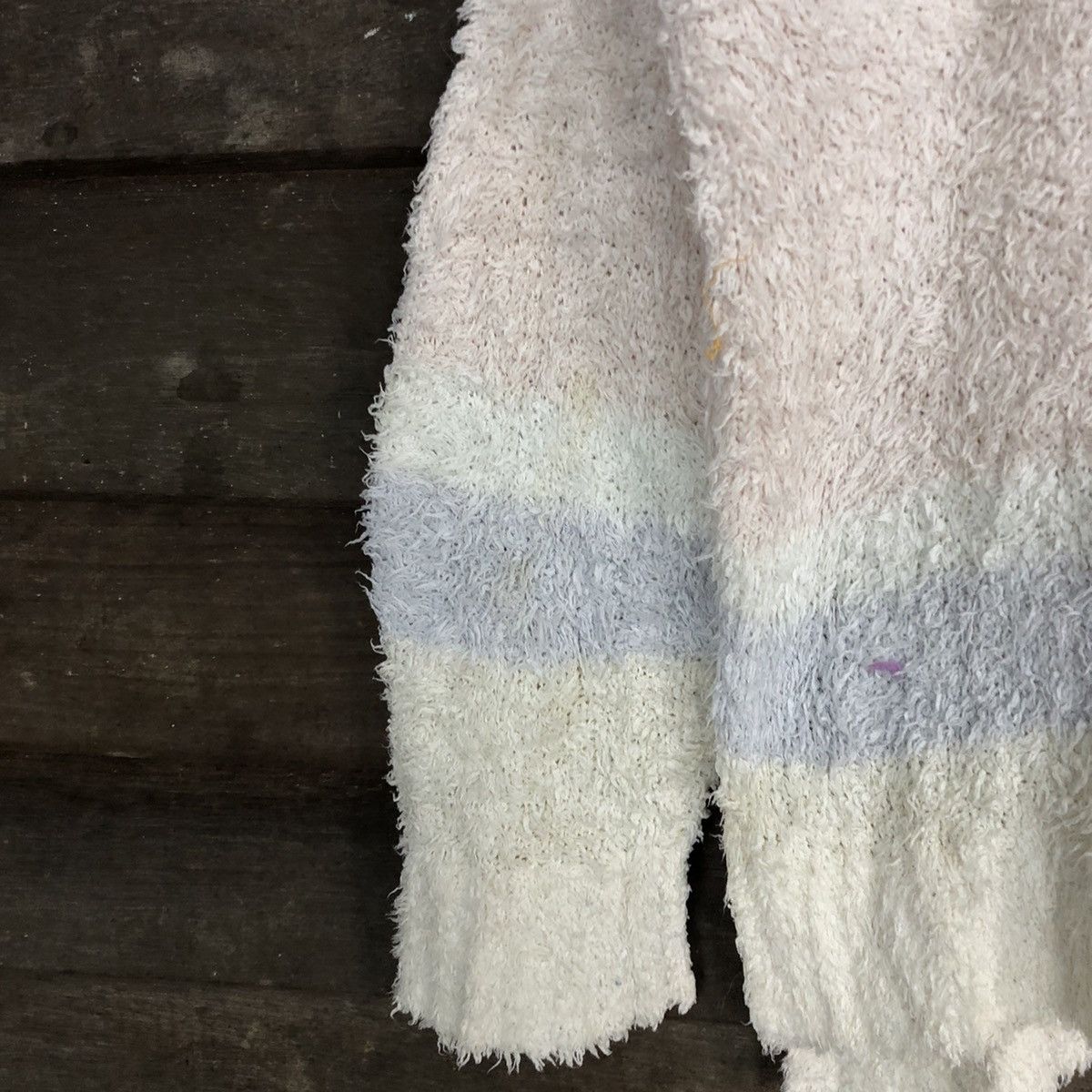 Homespun Knitwear DLL Gelato Pique White fleece shaggy Mohair Knitwear #c1054 Size US XL / EU 56 / 4 - 6 Thumbnail