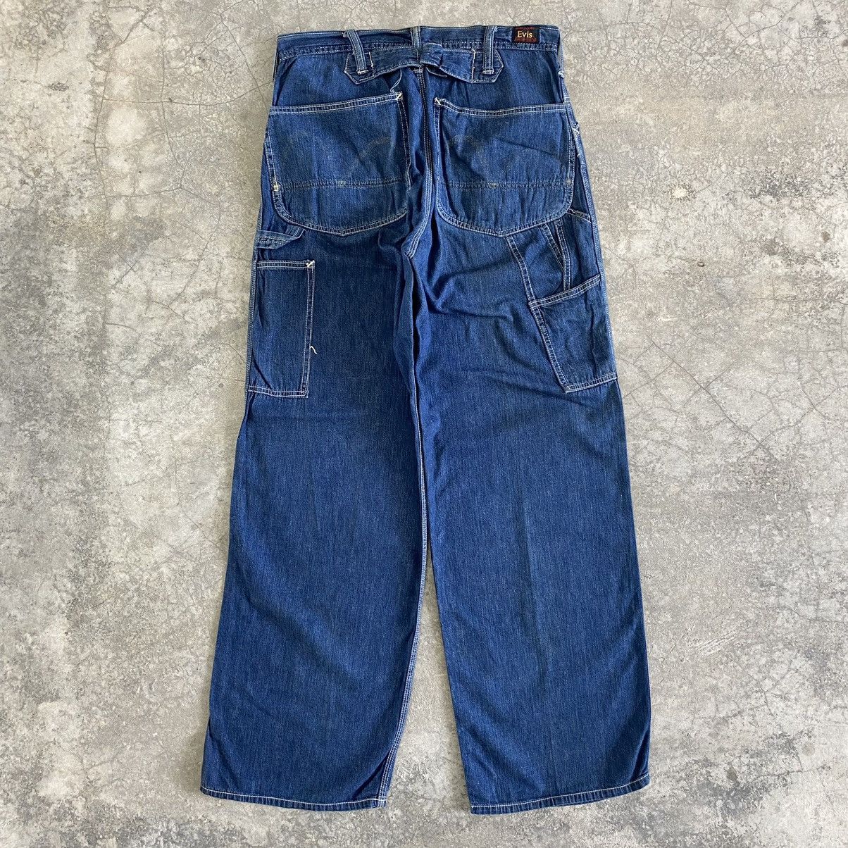 デニム・ジーパン AAKAM Striped Cinch Back Denim Pants 5SH057 MUSINSA | AAKAM Striped Cinch Back Denim Pants (Blue)