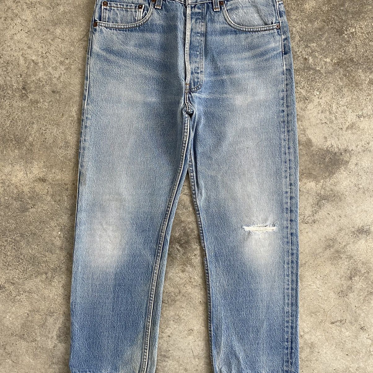 Levi's × Vintage Size 32x26 Vintage 80’s Levi's 501 Stonewashed Ripped Jeans Size US 32 / EU 48 - 4 Thumbnail