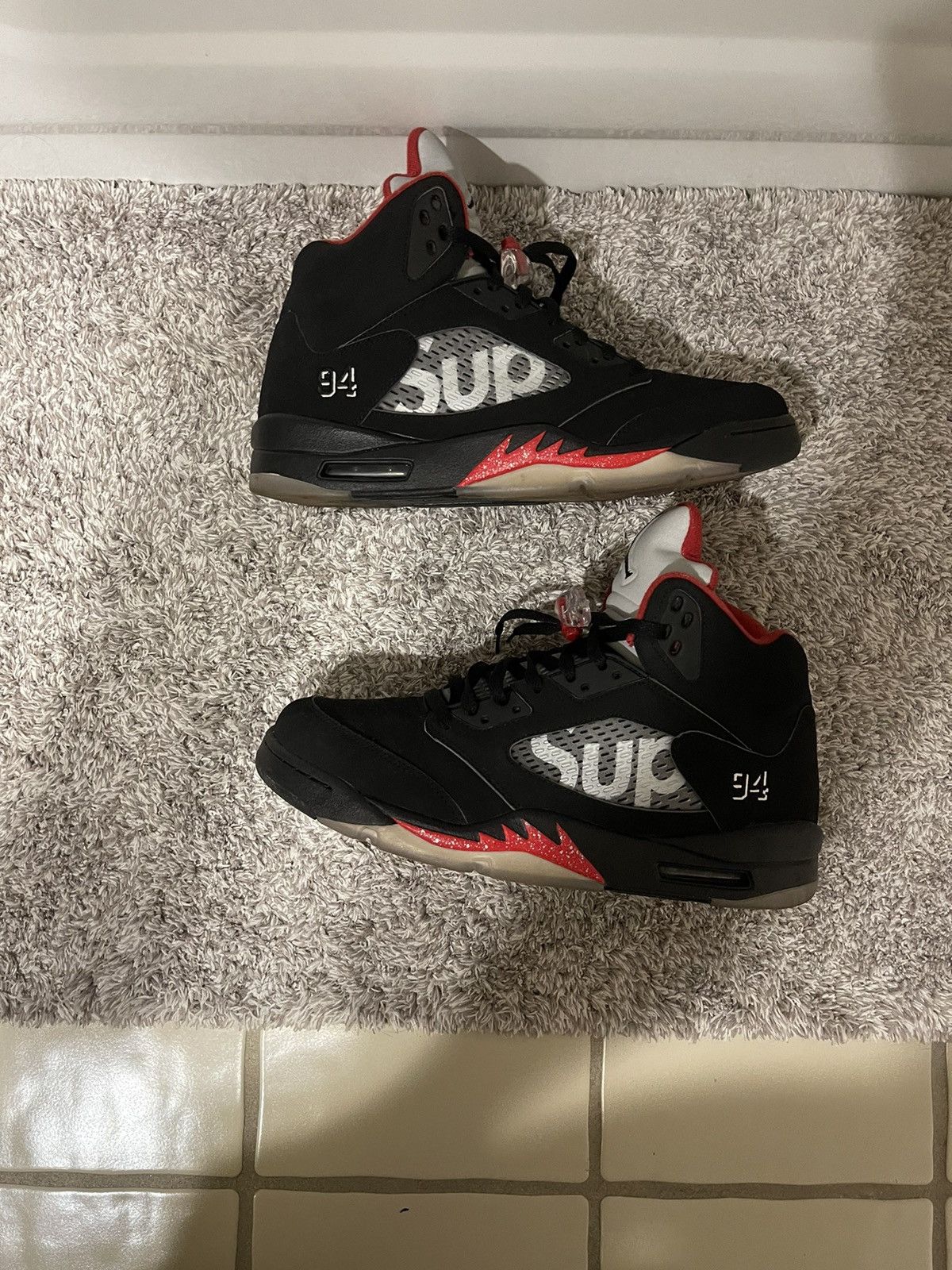 Jordan Brand Jordan 5 supreme black colorway Size US 12 / EU 45 - 1 Thumbnail