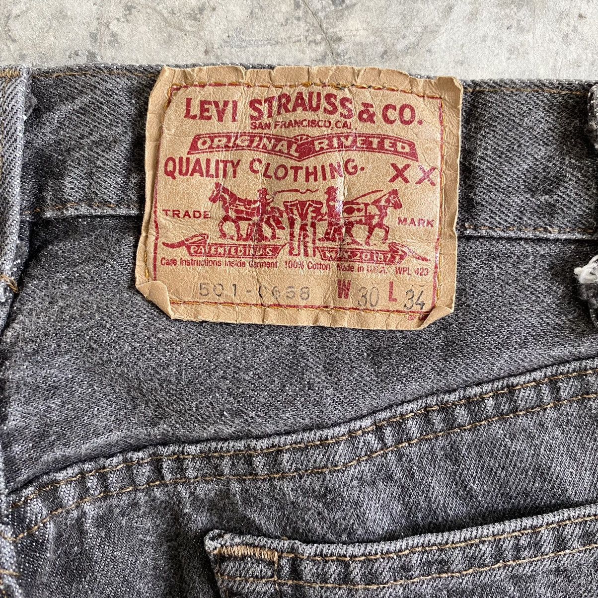 Levi's Size 30x29.5 VTG Late 80’s Levi's 501 Ash Gray Denim Jeans Size US 30 / EU 46 - 17 Thumbnail