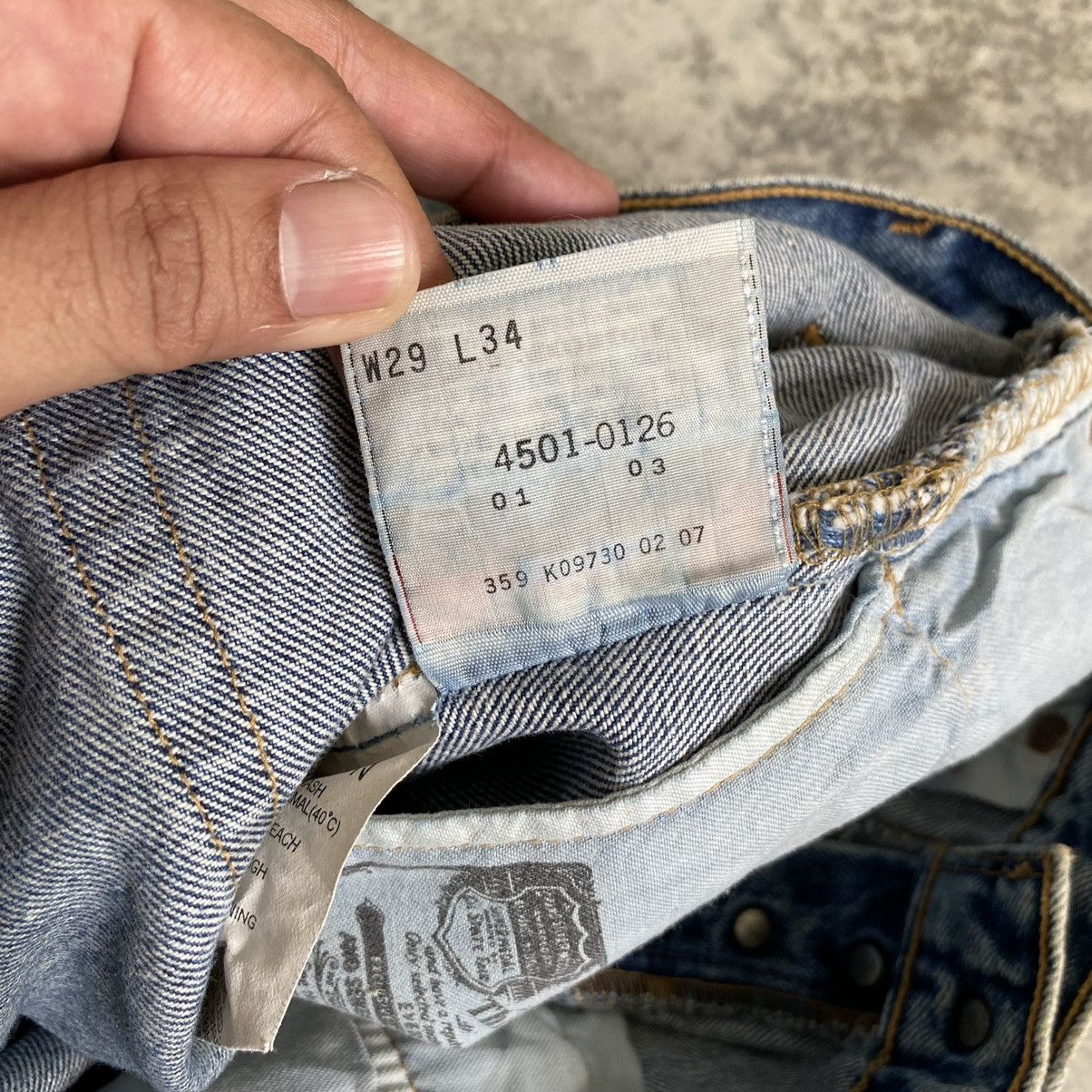 LVC × Levi's × Vintage Size 30x30.5 Levi's 501 Stonewashed Blue Denim Jeans Size US 30 / EU 46 - 22 Thumbnail