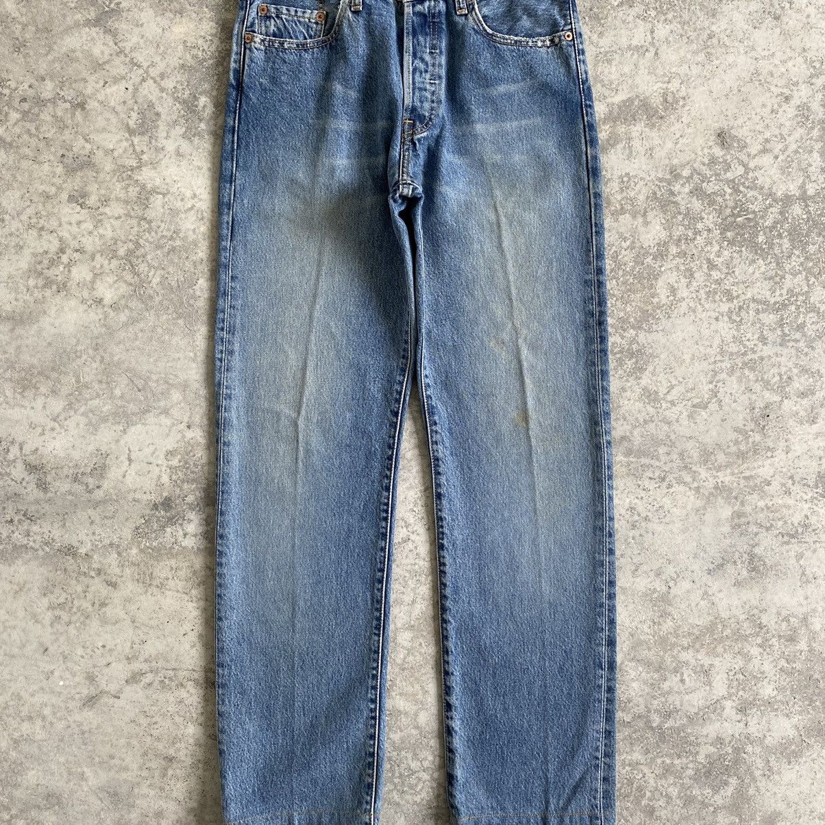 LVC × Levi's × Vintage Size 30x30.5 Levi's 501 Stonewashed Blue Denim Jeans Size US 30 / EU 46 - 2 Thumbnail