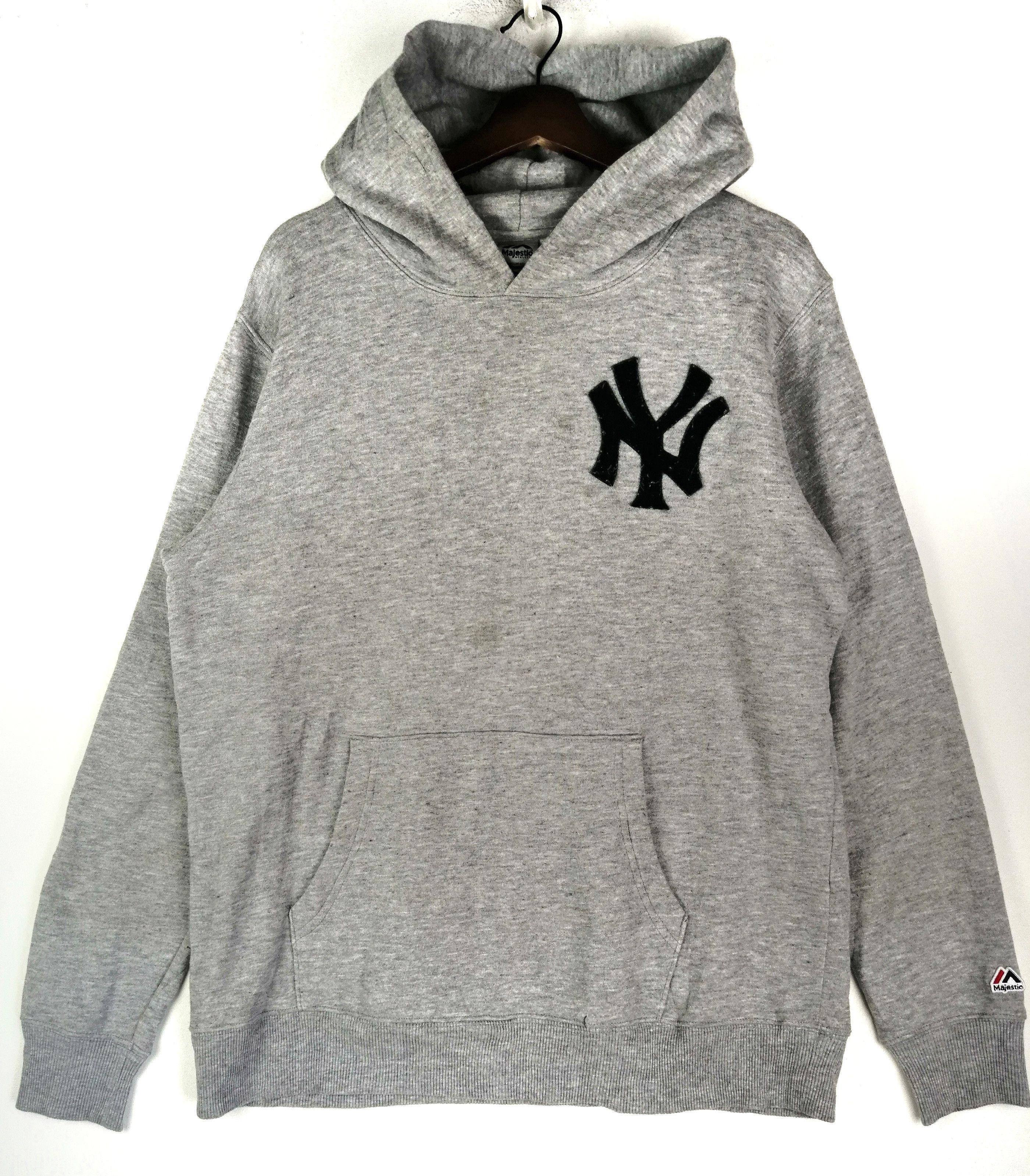 MLB × Majestic × New York Yankees New York NY Majestic Authentic Gray Colour Hoodie Size US XL / EU 56 / 4 - 1 Thumbnail