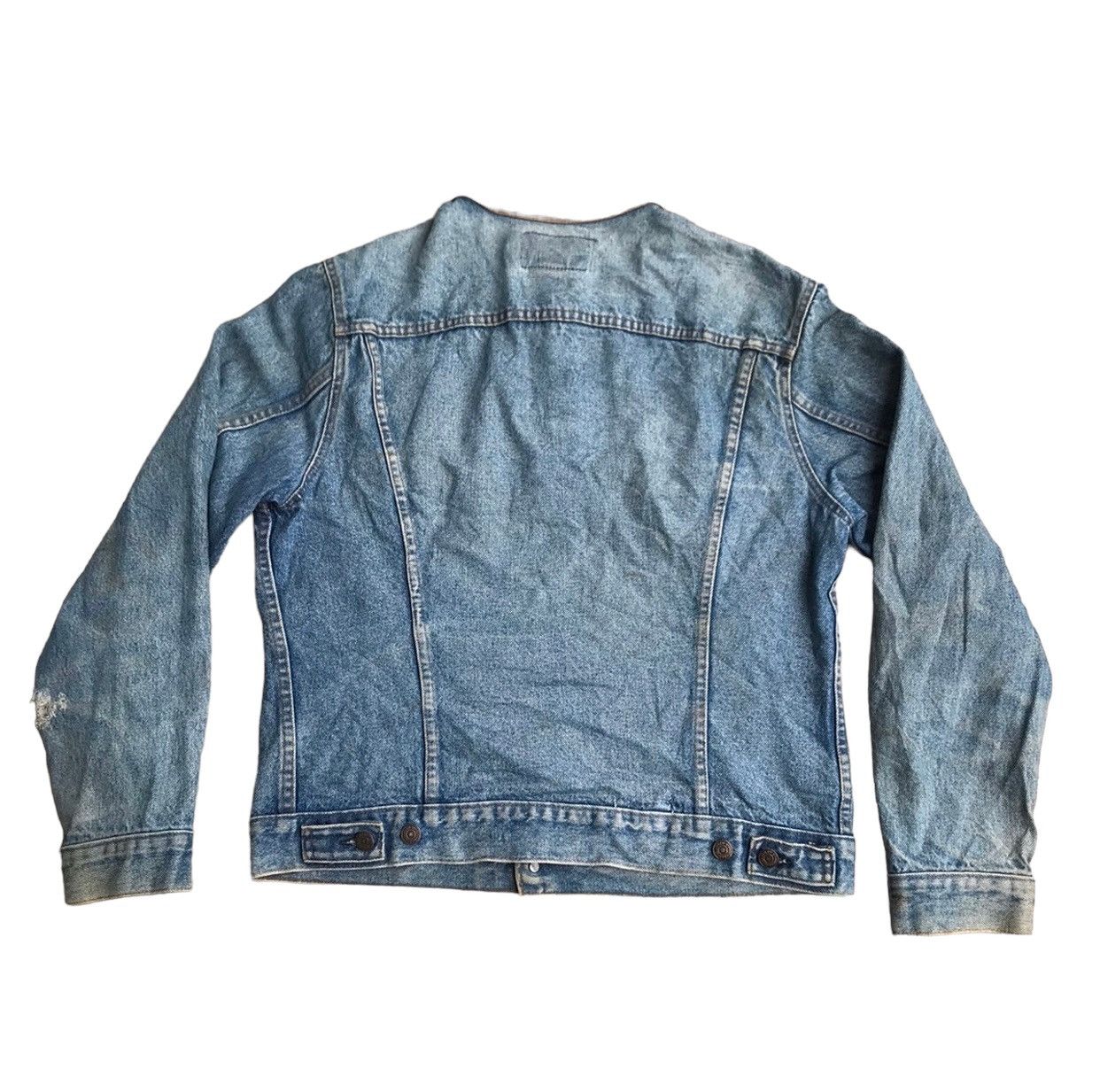 Levi's 80s Levis Denim Trucker Jacket Distressed Size US M / EU 48-50 / 2 - 2 Thumbnail