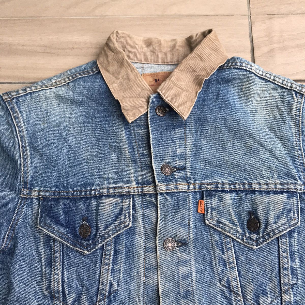 Levi's 80s Levis Denim Trucker Jacket Distressed Size US M / EU 48-50 / 2 - 6 Thumbnail