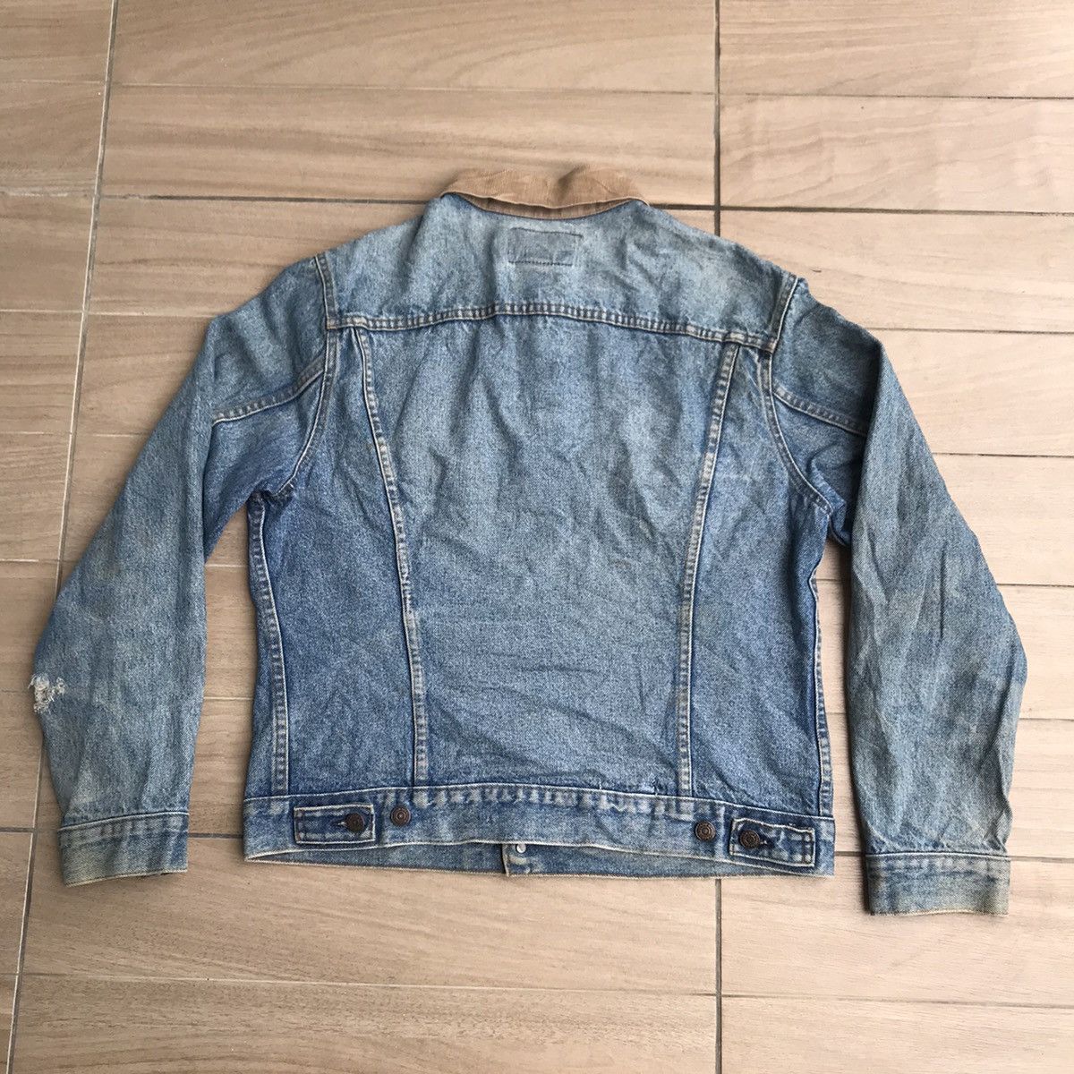 Levi's 80s Levis Denim Trucker Jacket Distressed Size US M / EU 48-50 / 2 - 11 Thumbnail