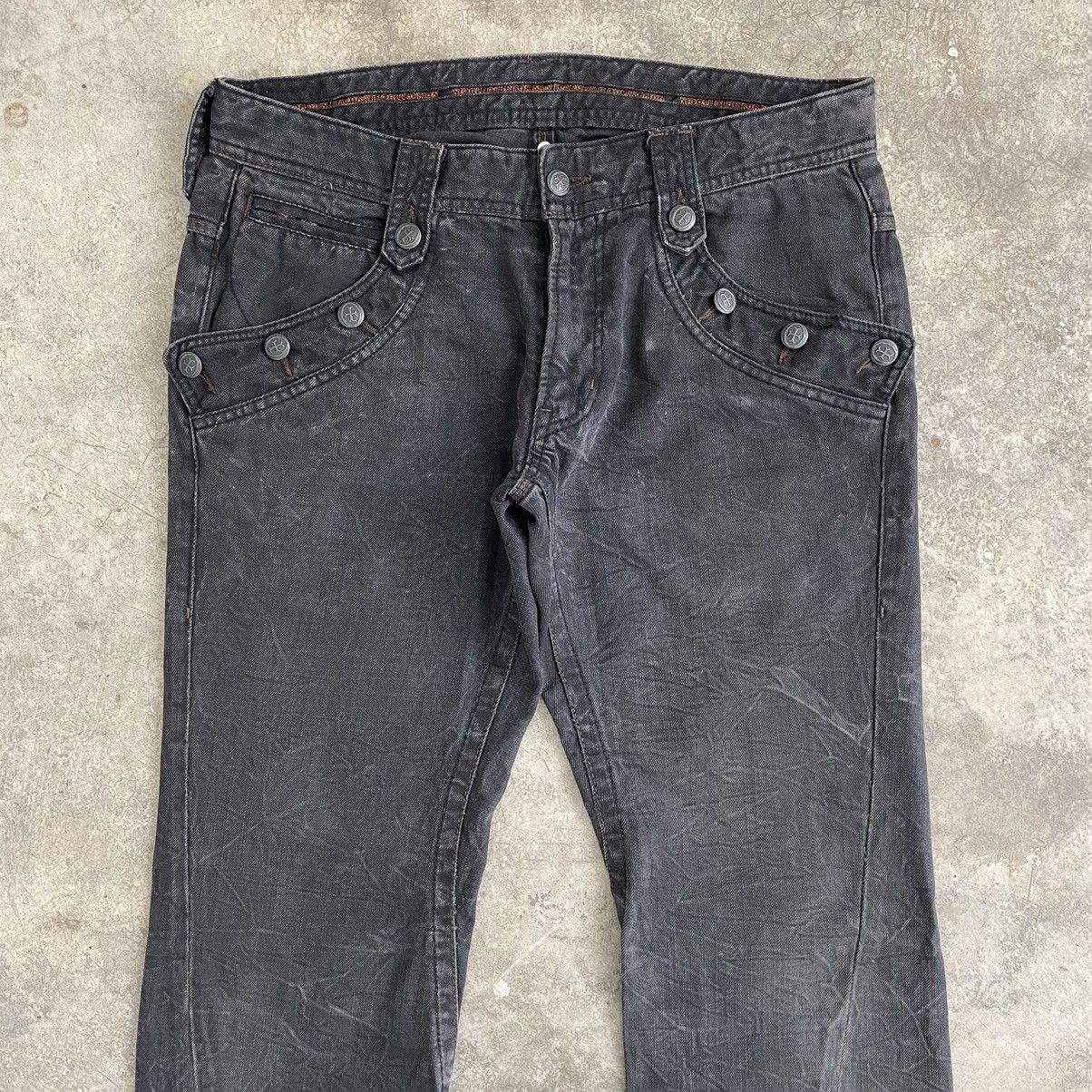 Japanese Brand Japanese Brand Nicole Club Spiral Cut Flared Denim Jeans Size US 31 - 3 Thumbnail