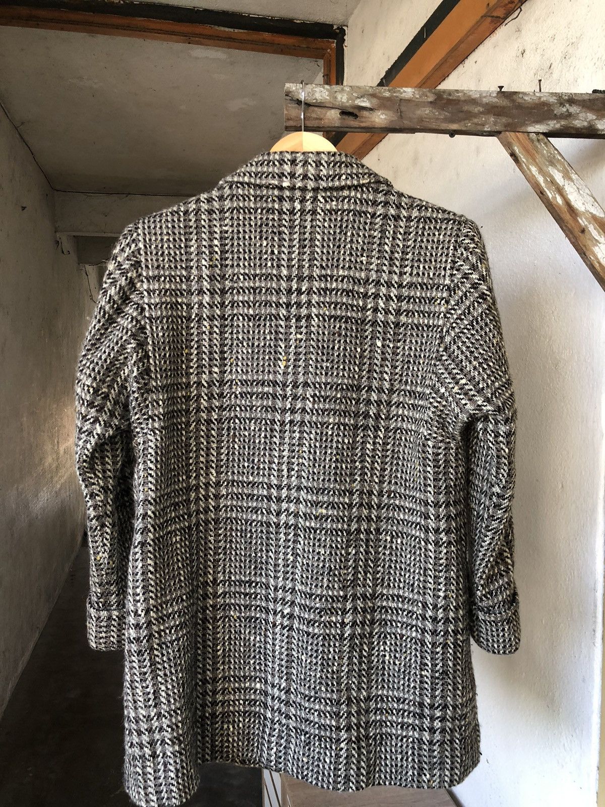 Burberry Vtg Burberry Three Quarter Sleeve Checked Wool Jacket Size L / US 10 / IT 46 - 16 Thumbnail