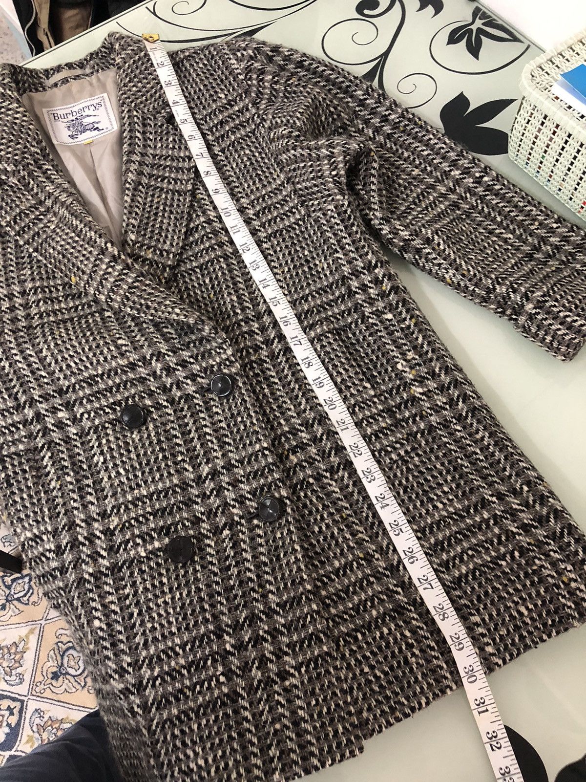 Burberry Vtg Burberry Three Quarter Sleeve Checked Wool Jacket Size L / US 10 / IT 46 - 25 Thumbnail